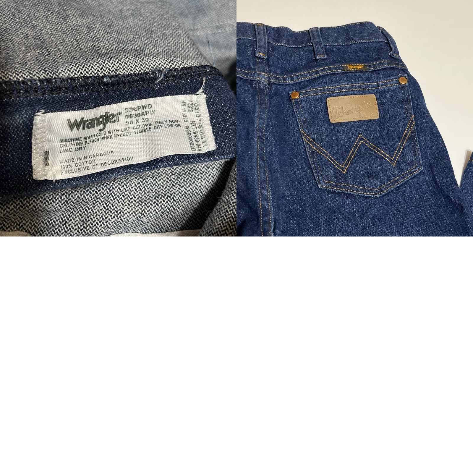 Wrangler Wrangler Cowboy Cut Slim Fit Jeans 936PWD 29x30 Regular Men Blue Cowboy Western Denim 5-Pocket Size US 29 - 8 Thumbnail