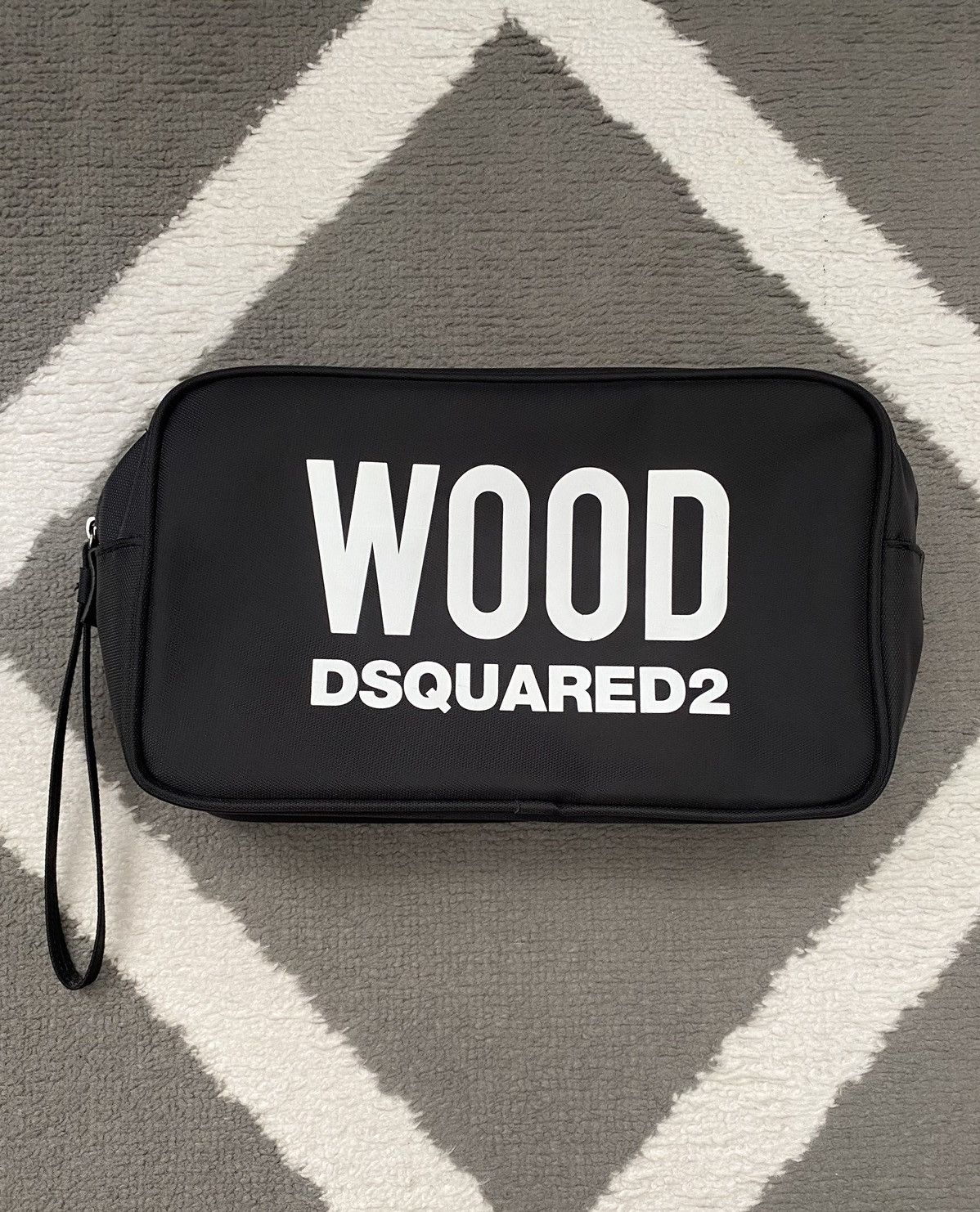 Designer × Dsquared2 Dsquared2 DSQ2 Wood Pouch Toiletry Bag Size ONE SIZE - 2 Thumbnail