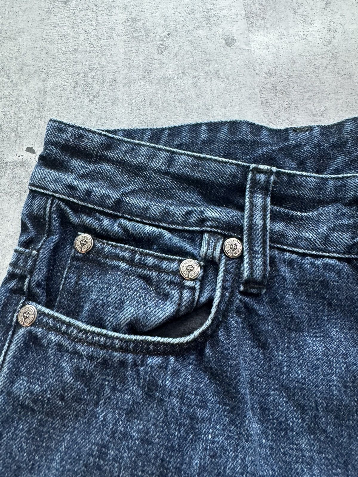 Chrome Hearts Chrome Heart Blue Levi Cross Patch Shorts Size 24" / US 00 / IT 34 - 4 Thumbnail