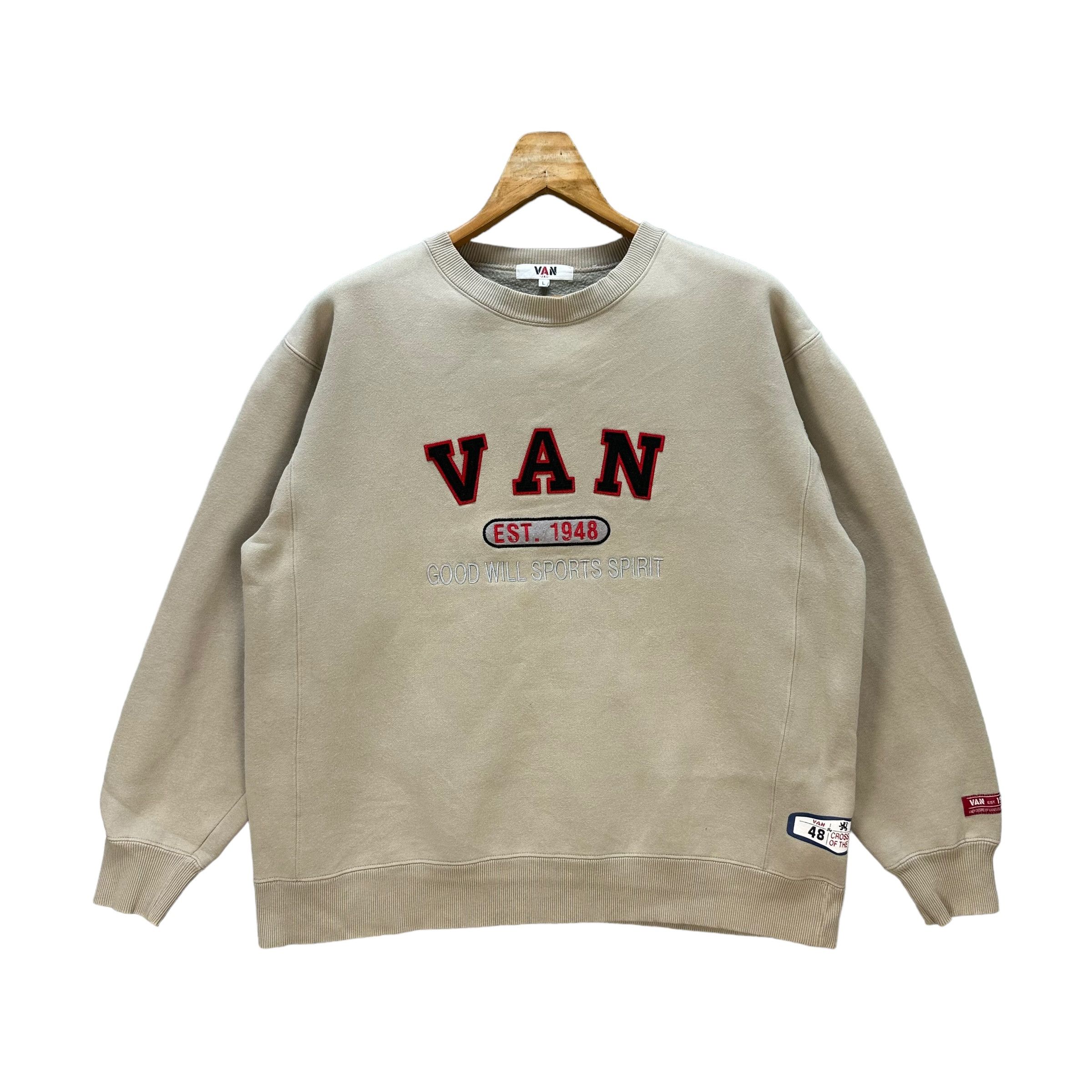 Van VAN Jac Big Logo Sweatshirts #9172-66 Size US L / EU 52-54 / 3 - 1 Thumbnail