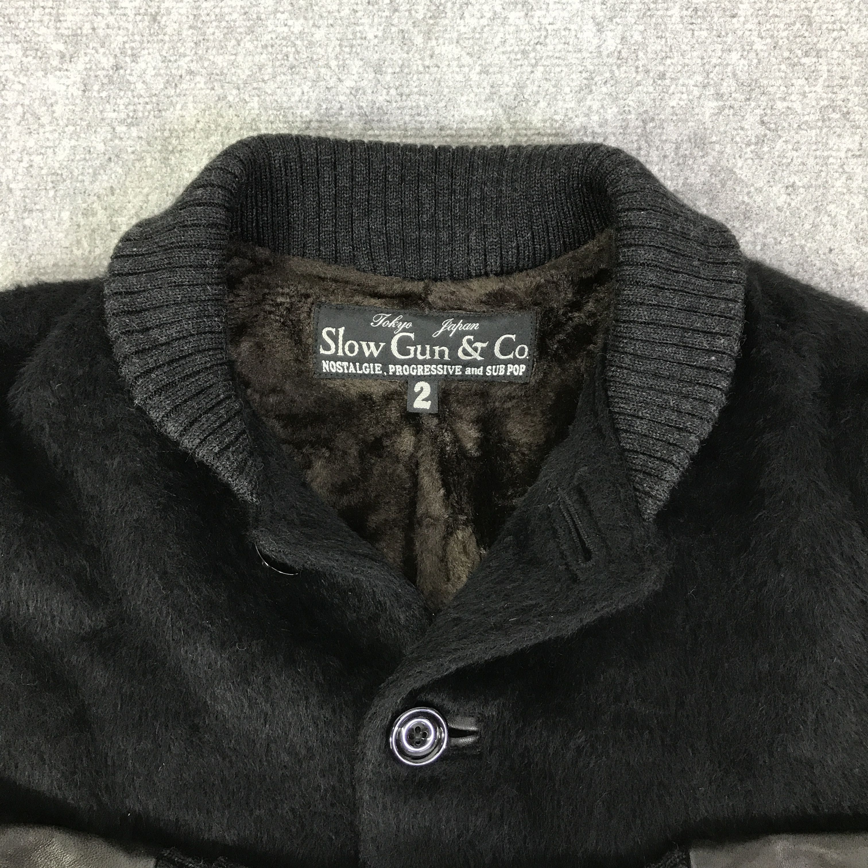 Japanese Brand SLOW GUN AND CO. FUR JACKET SLEEVE LEATHER Size US M / EU 48-50 / 2 - 8 Thumbnail