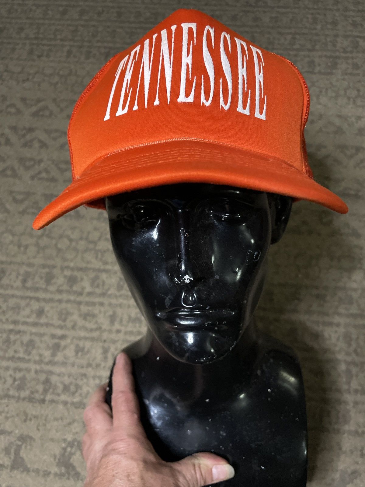 Vintage VINTAGE TENNESSEE TRUCKER HAT CAP SnapBack foam mesh orange Size ONE SIZE - 2 Thumbnail