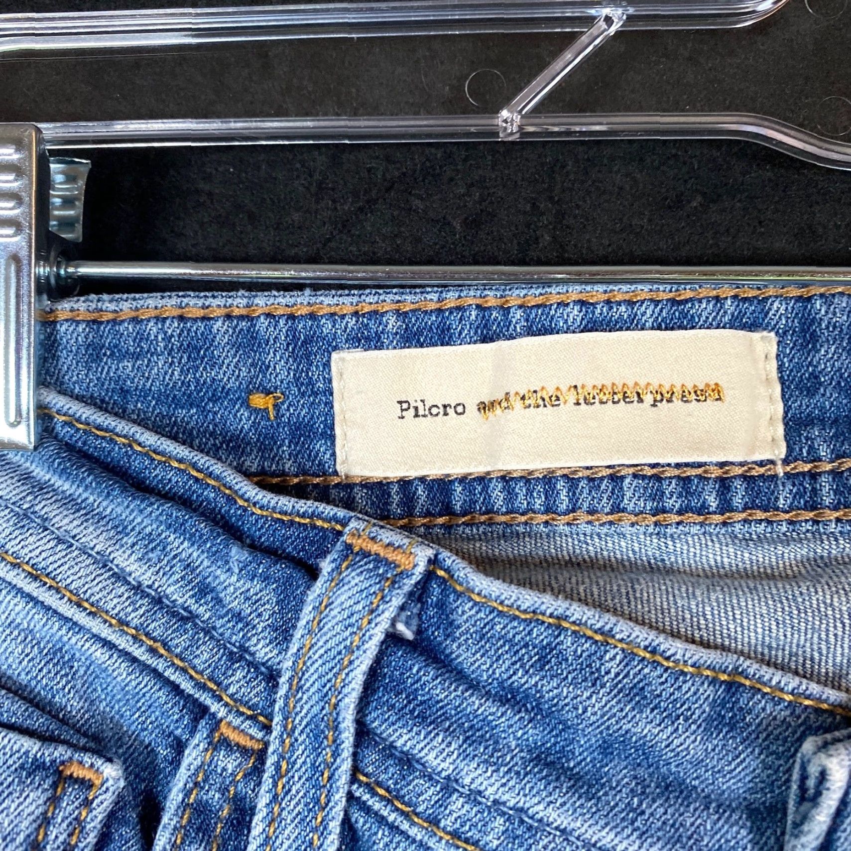 Vintage Pilcro and the Letterpress Womens Jeans Blue Denim Cropped Ankle Stretch 26 Size 26" / US 2 / IT 38 - 4 Thumbnail