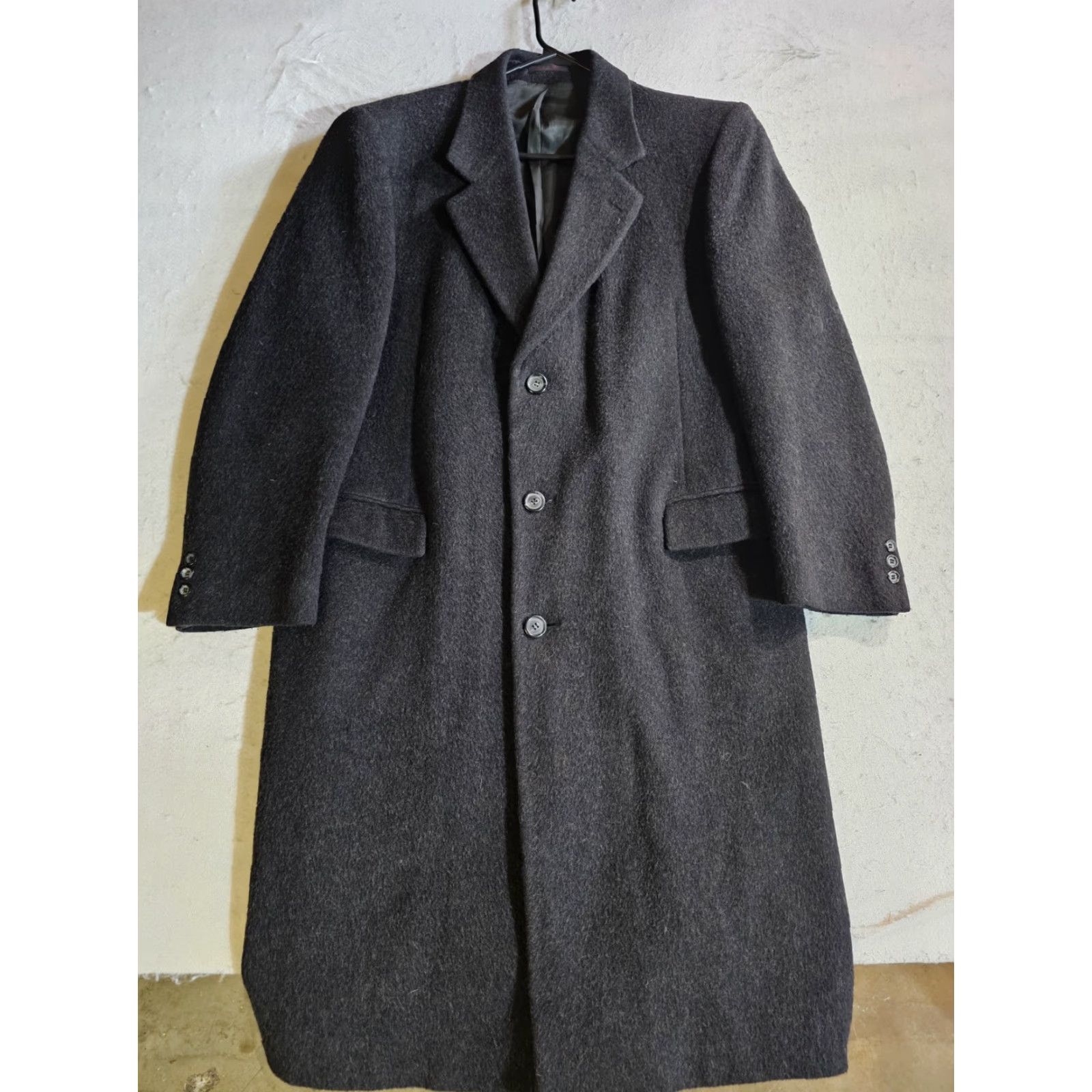 Vintage VINTAGE Nino Cerruti Overcoat Charcoal Wool/Cashmere Blend Single Breasted Sz 42 Reg Coat Men Size US XS / EU 42 / 0 - 2 Thumbnail