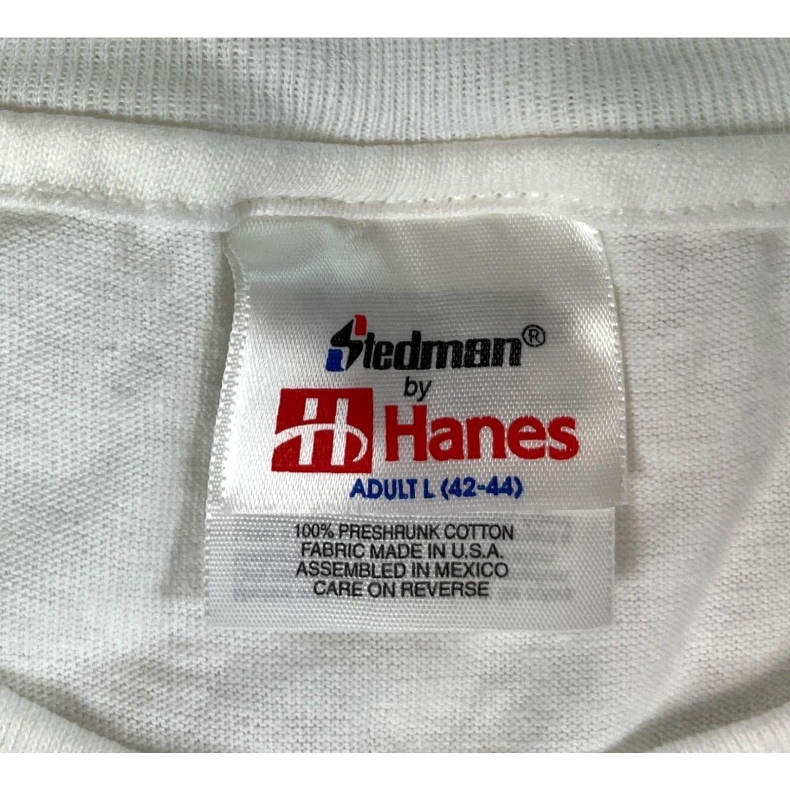 Vintage Vintage Stedman by Hanes T-Shirt Double-Sided Sz L White Adult L Tia Maria Jamaican Me Crazy Cocktail Recipe Mens Size US L / EU 52-54 / 3 - 5 Thumbnail