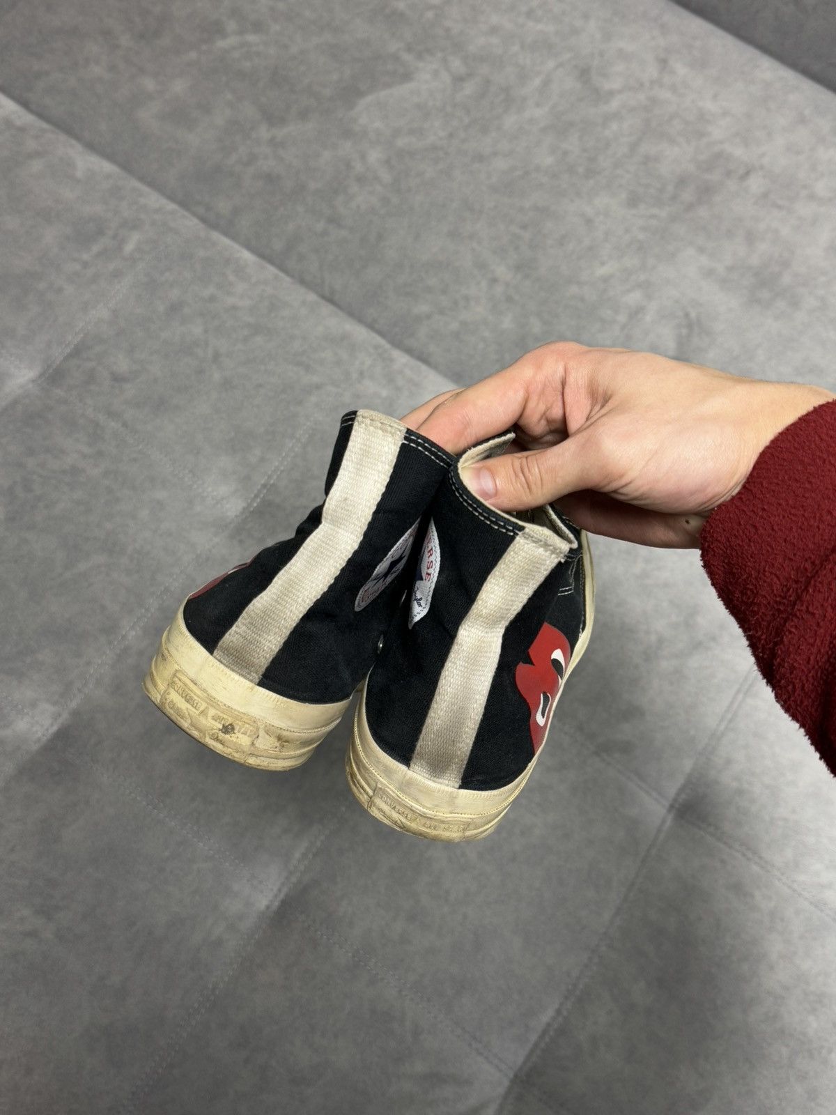 Comme des Garcons × Vintage Vintage Come des garçon Play converse distressed Y2K shoes Size US 8.5 / EU 41-42 - 10 Thumbnail