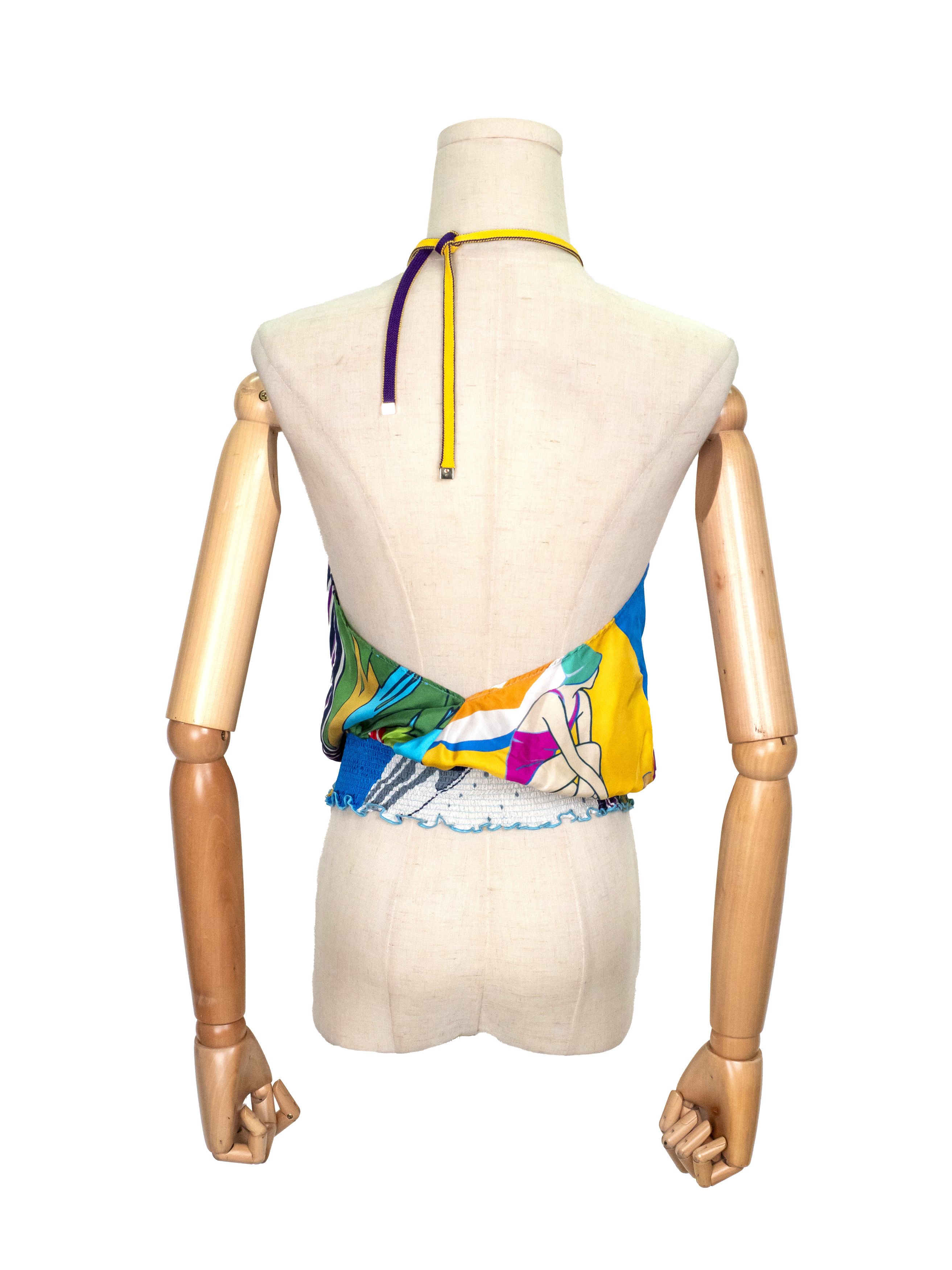 Etro Etro Multi Color Halter Neck Silk Top Size S / US 4 / IT 40 - 2 Thumbnail