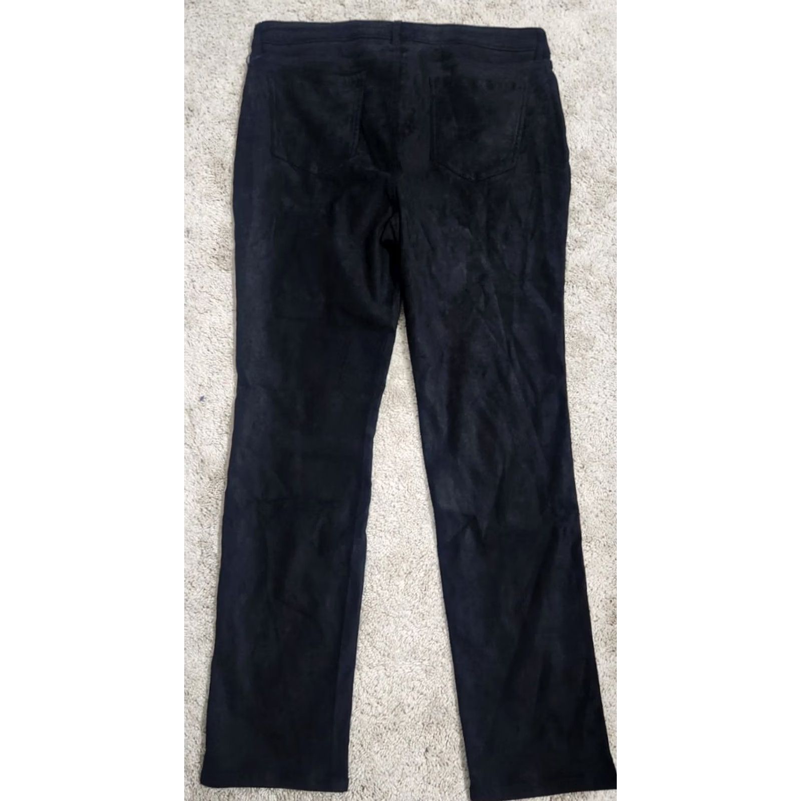 NYDJ NYDJ Sheri Slim Jeans Womens 14 Black Velvet Feel Pants Size 36" / US 14 / IT 50 - 2 Thumbnail