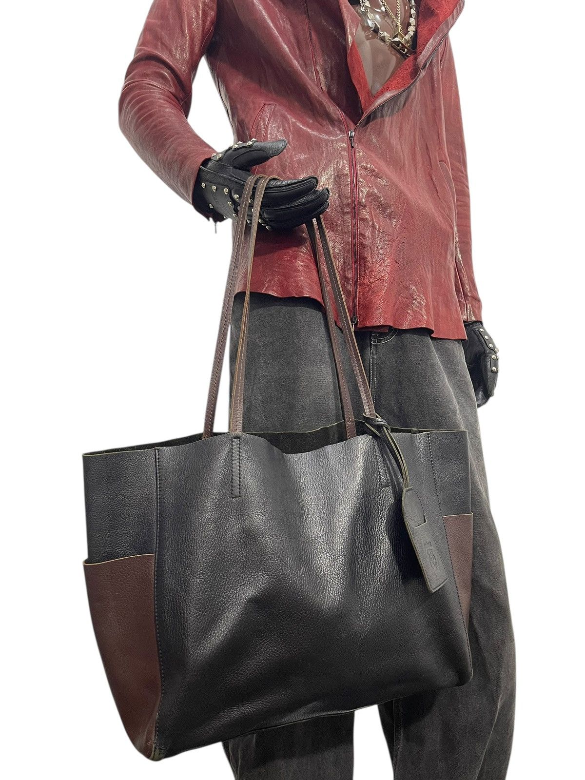 Japanese Brand Full Leather Guardant Tote Shoulder Bag 2🟩2 Size ONE SIZE - 5 Thumbnail