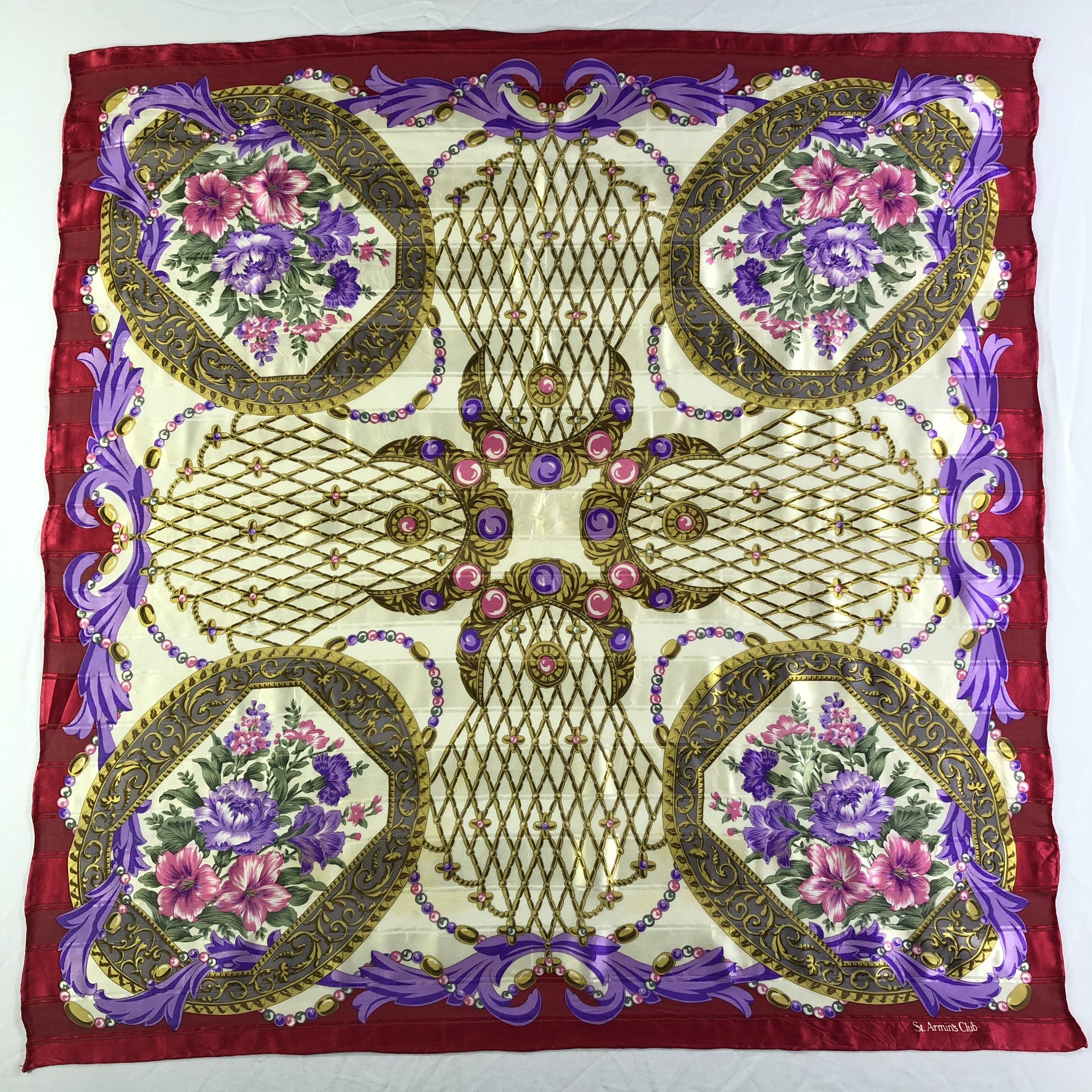 Vintage Vintage St.Armins Club Silk Scarf Size ONE SIZE - 2 Thumbnail