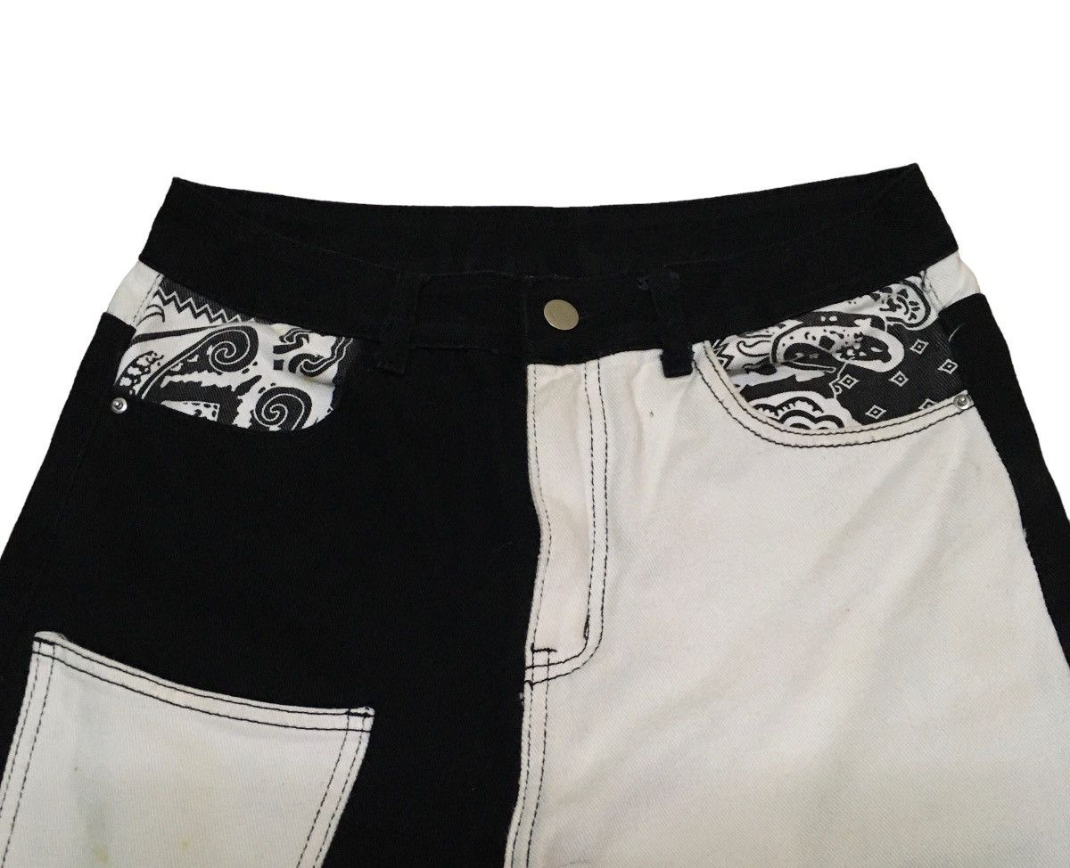If Six Was Nine × Le Grande Bleu (L.G.B.) × Shein Rare Design Japanese Brand Shein Patchwork Pants 2000s Size US 29 - 3 Thumbnail