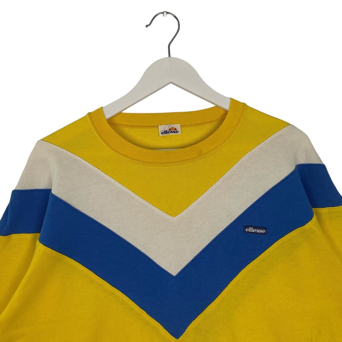 Vintage Vintage Ellesse Small Embroidered Sweatshirt Yellow Size M / US 6-8 / IT 42-44 - 4 Thumbnail