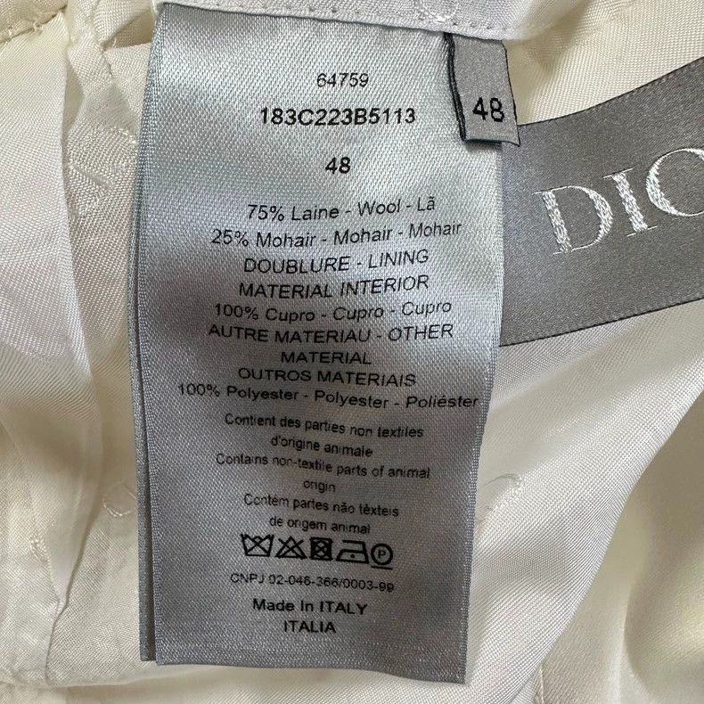 Dior Dior Milky white asymmetrical satin lapel suit Size 48R - 5 Thumbnail
