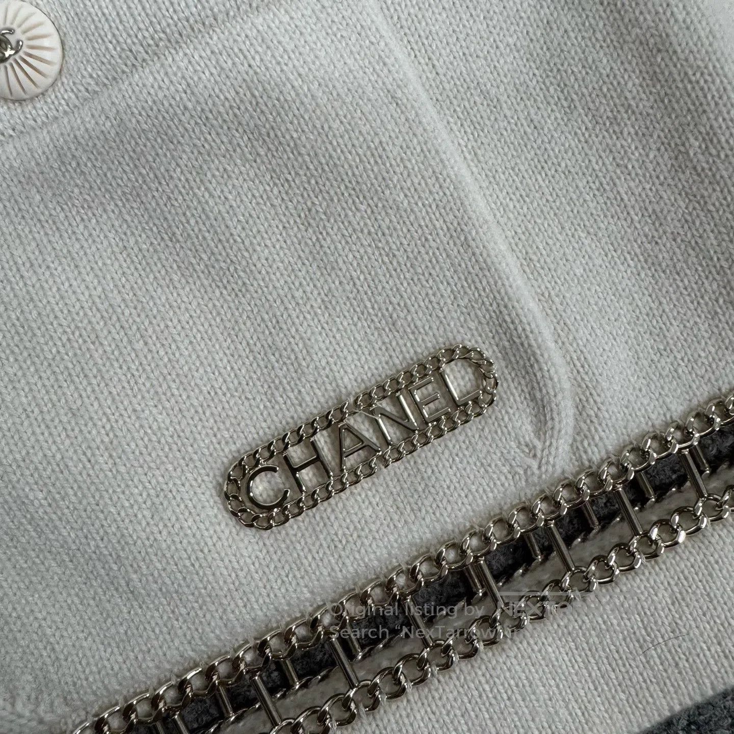 Chanel Chanel size 42 Track Series Cashmere knit cardigan jacket| Size L / US 10 / IT 46 - 6 Thumbnail