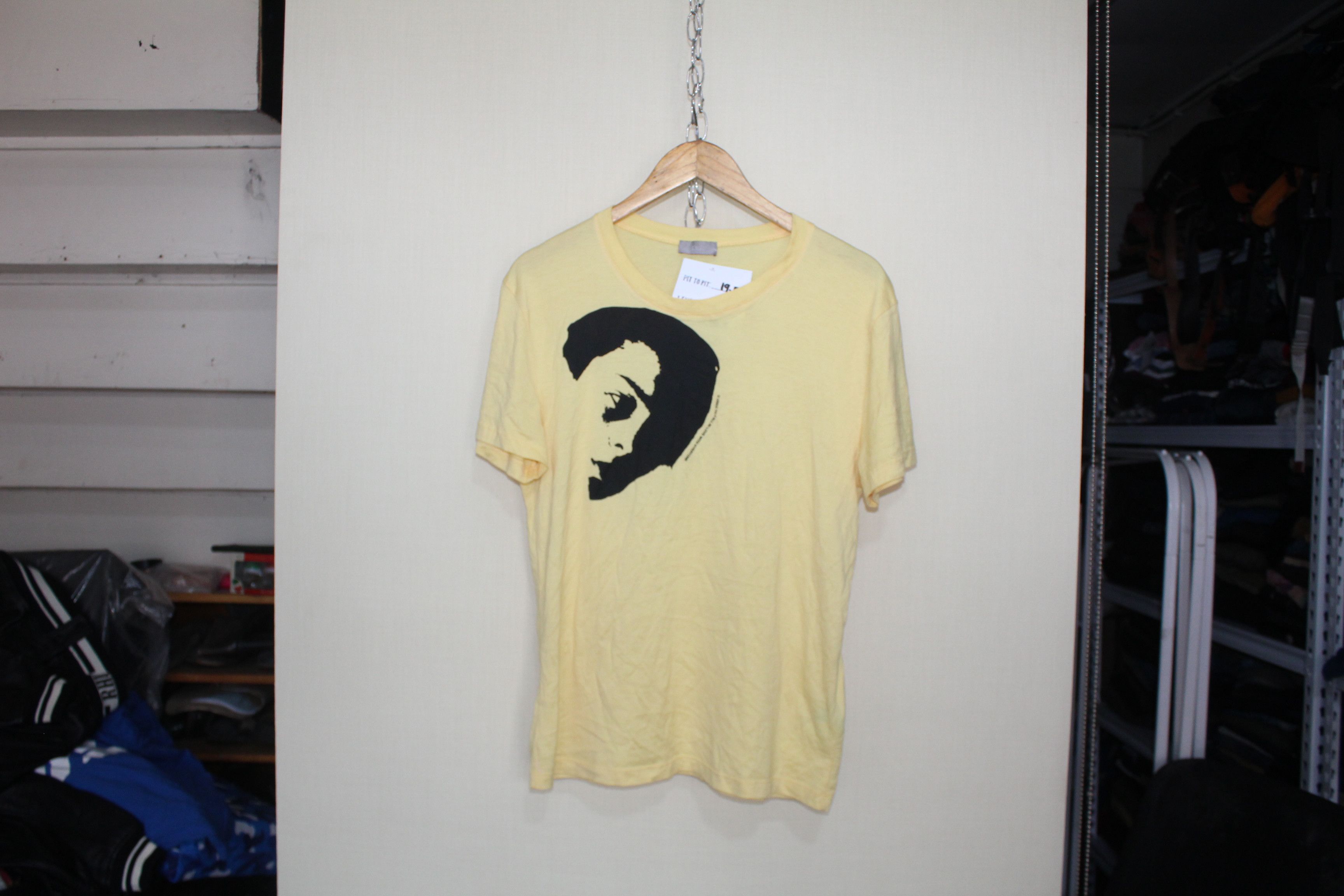 image of Dior x Hedi Slimane Ss06 Archival Tee in Yellow, Men's (Size Medium)