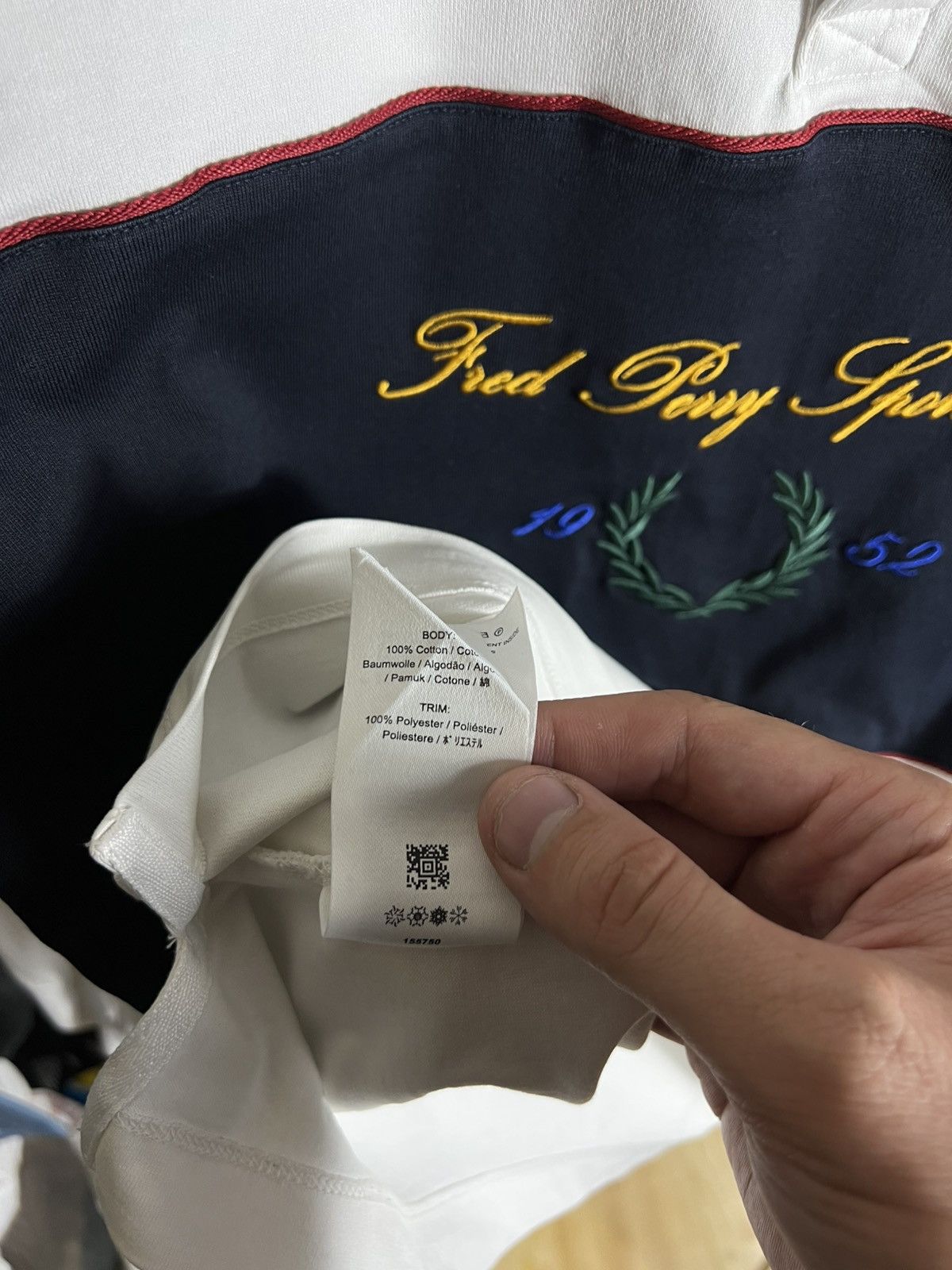 Fred Perry Fred Perry Script Embroidered Logo Rugby Shirt Longsleeve Size US L / EU 52-54 / 3 - 8 Thumbnail