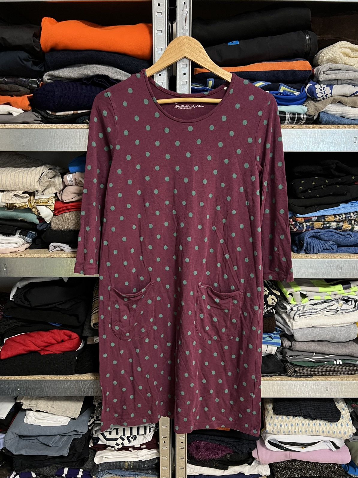 Designer Gudrun Sjoden Polka Dot Long Sleeve Dress Size M Sjöden Size M / US 6-8 / IT 42-44 - 1 Thumbnail