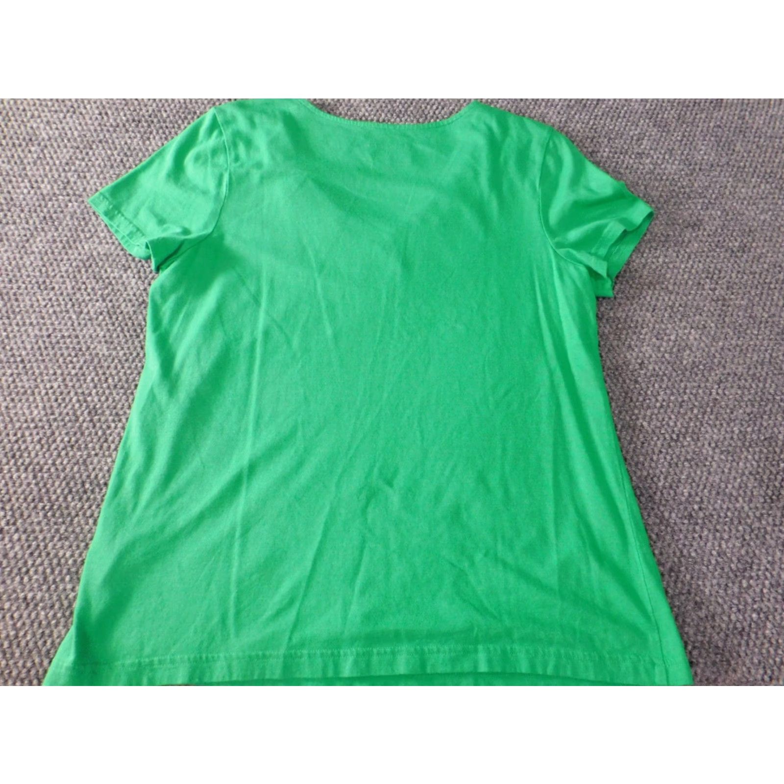 Croft & Barrow Croft & Barrow Womens Blouse Large Green Pullover V-Neck Stretch Cotton Rayon Casual Button Floral Long Sleeve Regular Classic Breathing Mockup? Size L / US 10 / IT 46 - 7 Thumbnail