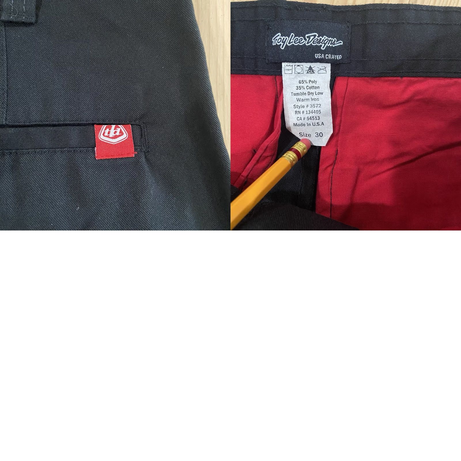 Vintage Troy Lee Designs Honda Team Pant Chino Cargo Pants Black Men's 30 Size US 30 / EU 46 - 8 Thumbnail