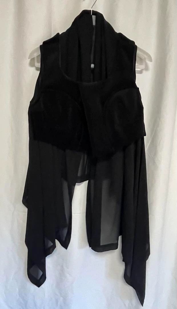 Comme des Garcons Comme Des Garcons Black Retro Velvet Patchwork Design Vest Size M / US 6-8 / IT 42-44 - 1 Thumbnail