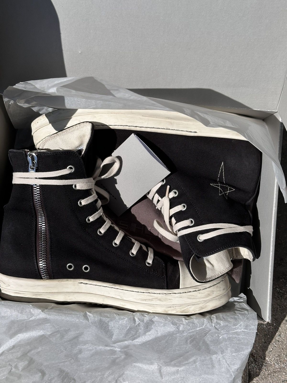 Rick Owens Drkshdw Rick Owens DRKSHDW Black Sneaks Sneakers Size US 11.5 / EU 44-45 - 14 Thumbnail