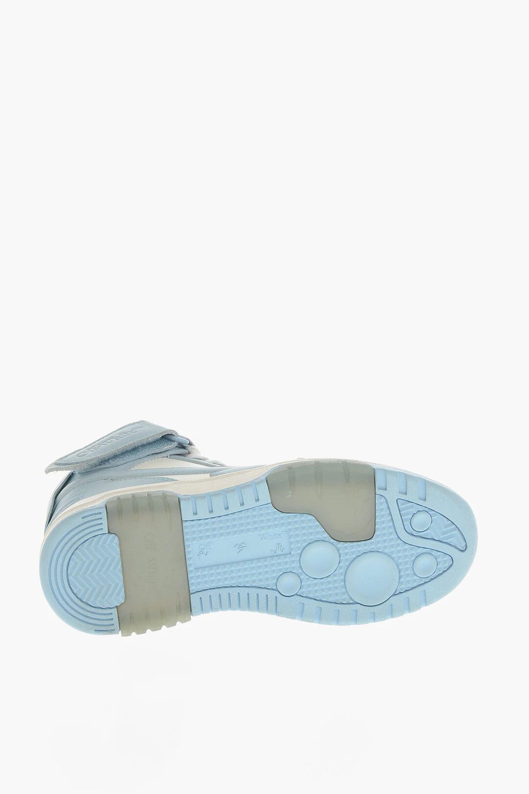 Off-White og1mm0426 Mid-Top Leather Sneakers in Light Bluer & White Size US 9 / IT 39 - 5 Thumbnail