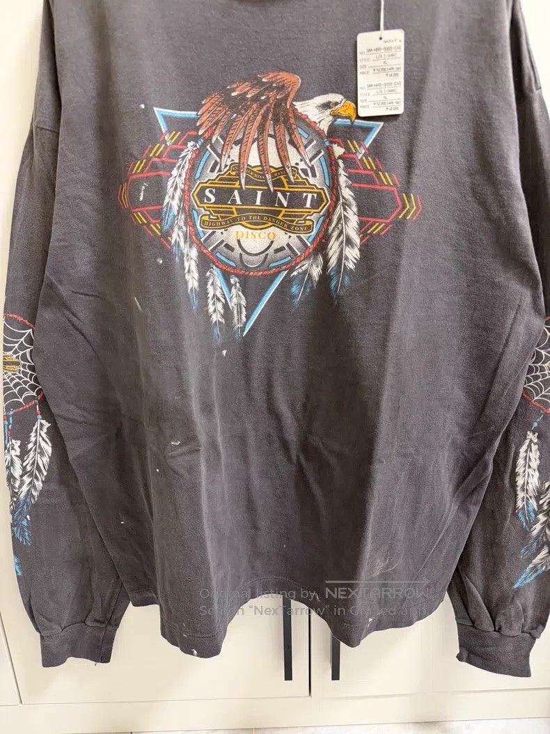 Saint Michael Saint Michael size L Eagle Feather Spider Web Print Long Sl Size US XL / EU 56 / 4 - 4 Thumbnail