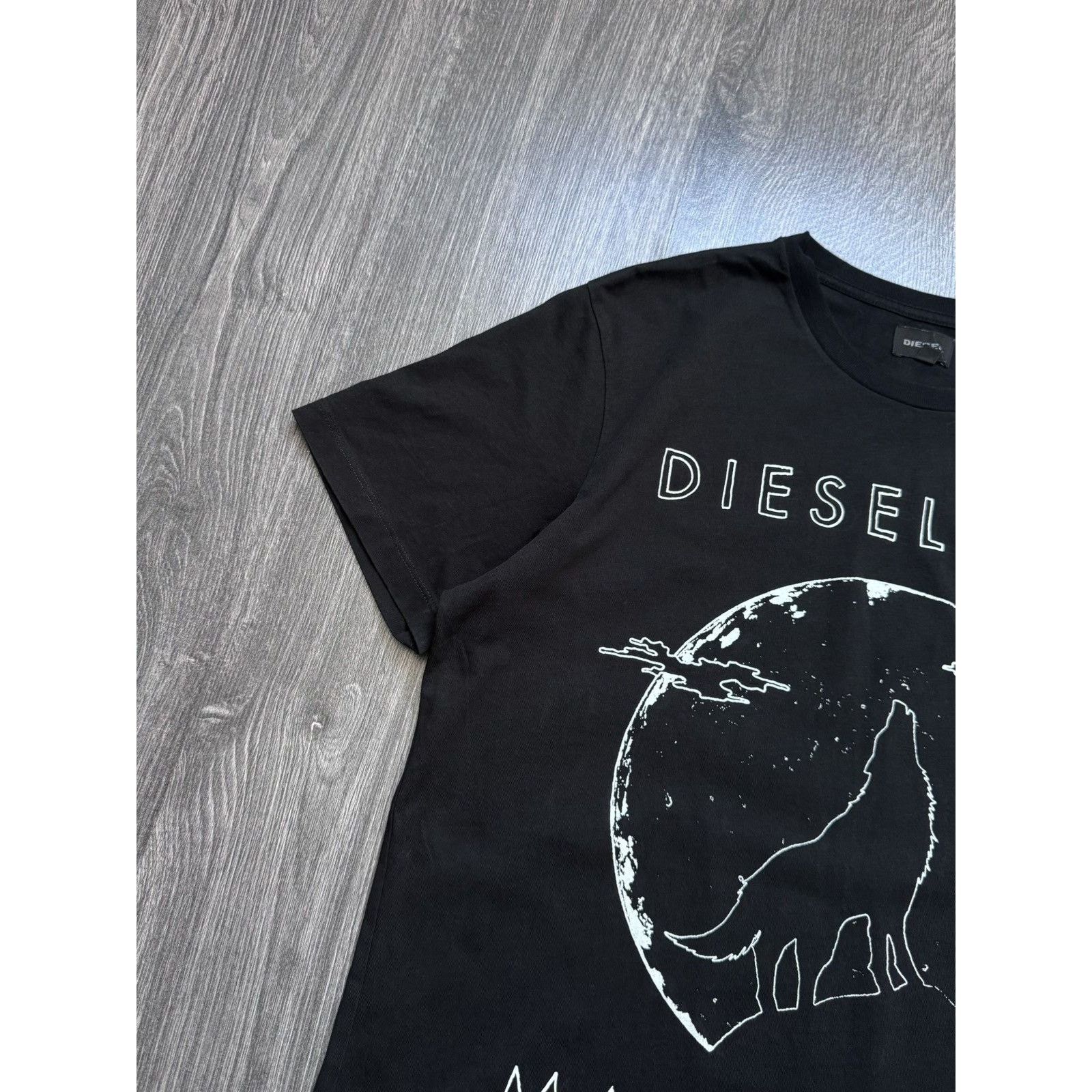 Diesel Diesel Magic Moon Black t-shirt Woolf print Size US L / EU 52-54 / 3 - 3 Thumbnail