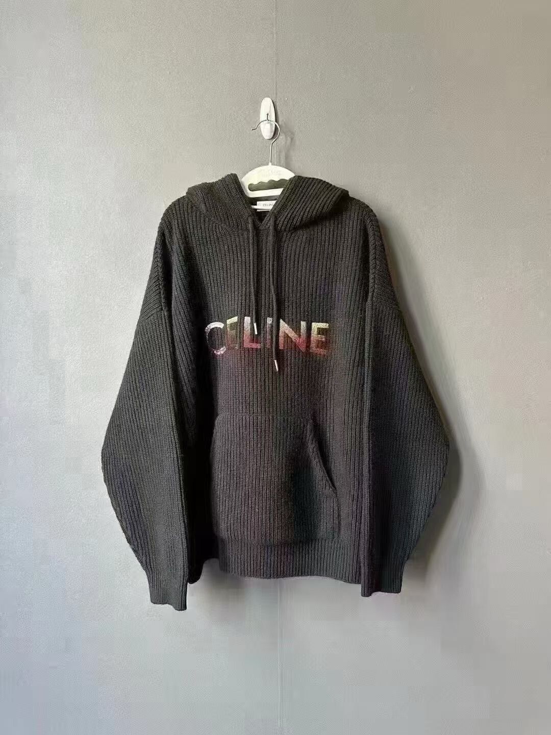 Celine Celine Gradient Sequin Wool Knit Hoodie Size M / US 6-8 / IT 42-44 - 1 Thumbnail