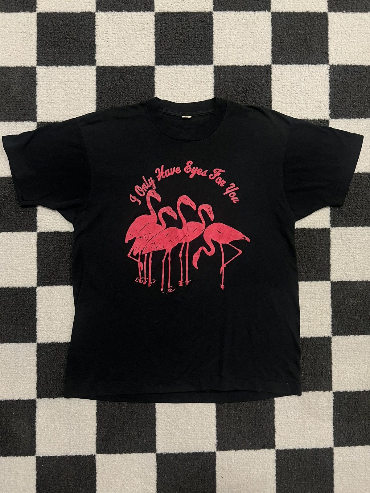 Vintage Vintage 90's "Pink Flamingos" Eyes for you Tee Size US L / EU 52-54 / 3 - 1 Thumbnail