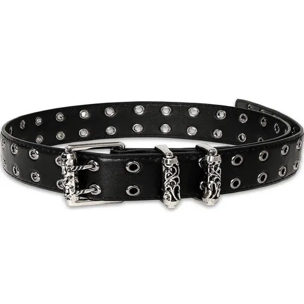 Other Black Studded Belt with Decorative Buckle Size ONE SIZE - 6 Thumbnail