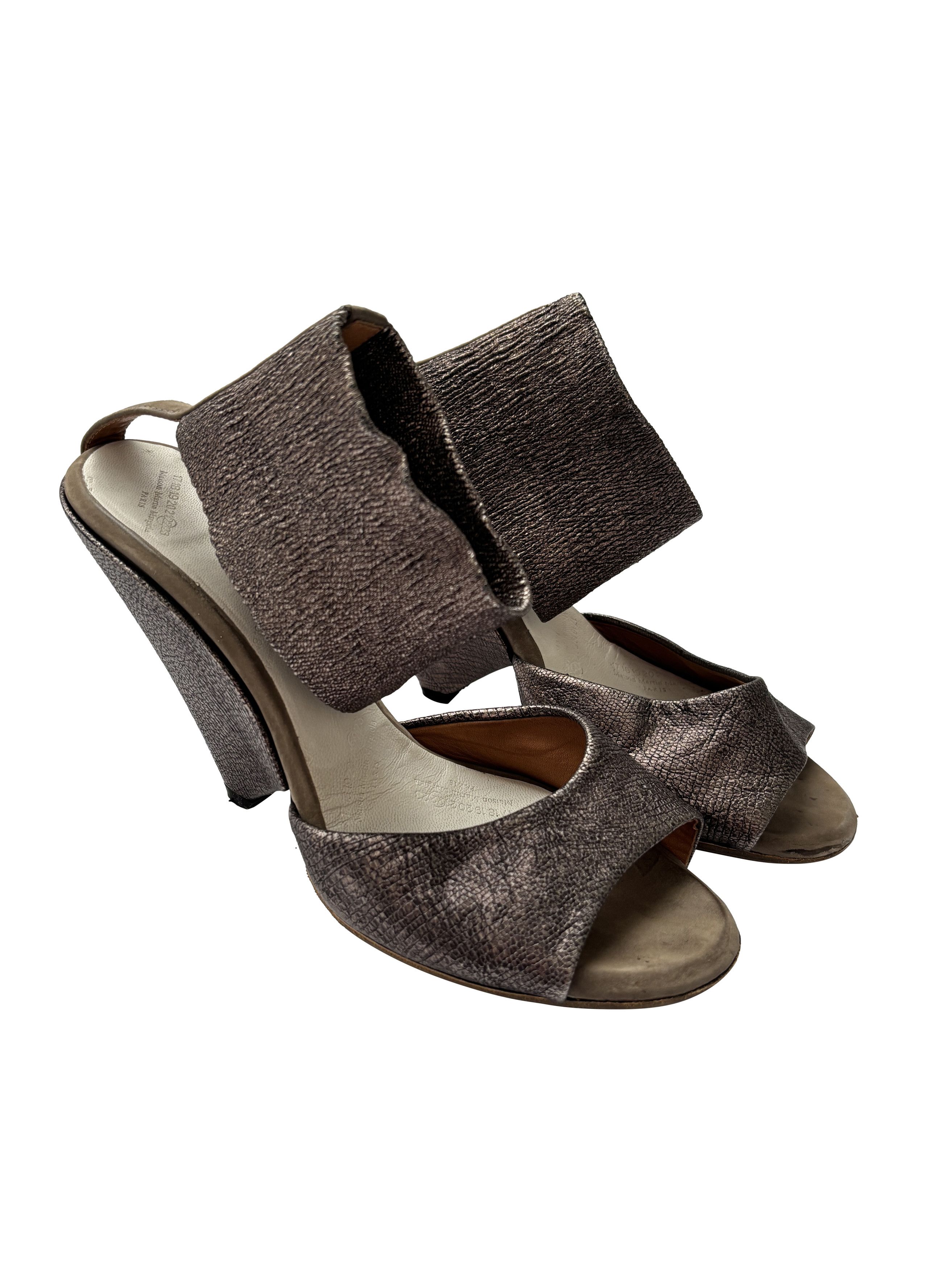 Maison Margiela ⚡️QUICK SALE⚡️Maison Margiela Bronze Open Toed Heels Size US 5.5 / IT 35.5 - 1 Thumbnail