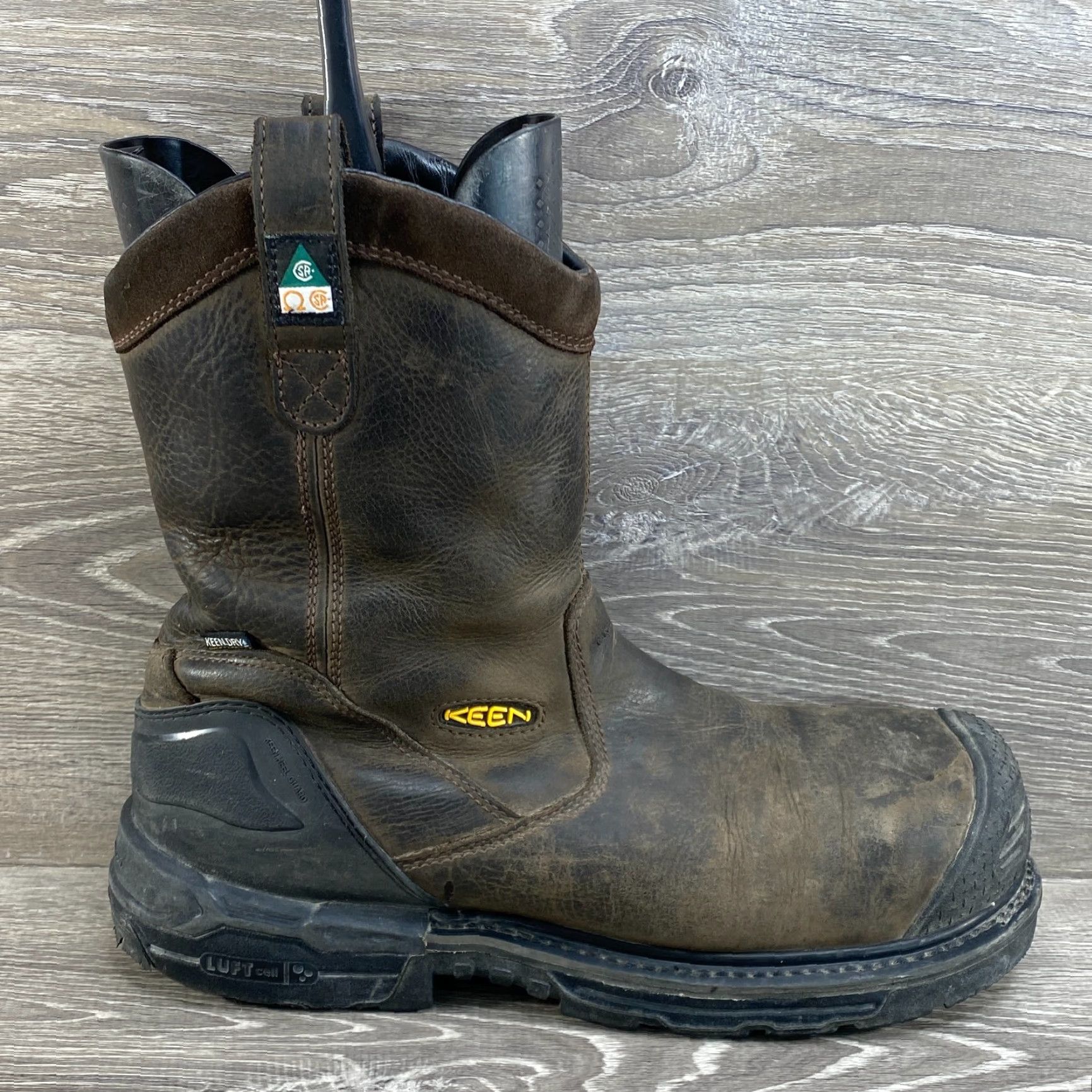 KEEN Keen Utility Mens 11.5 D Boots Brown Waterproof Leather CSA Safety Carbon Toe Size US 11 / EU 44 - 2 Thumbnail