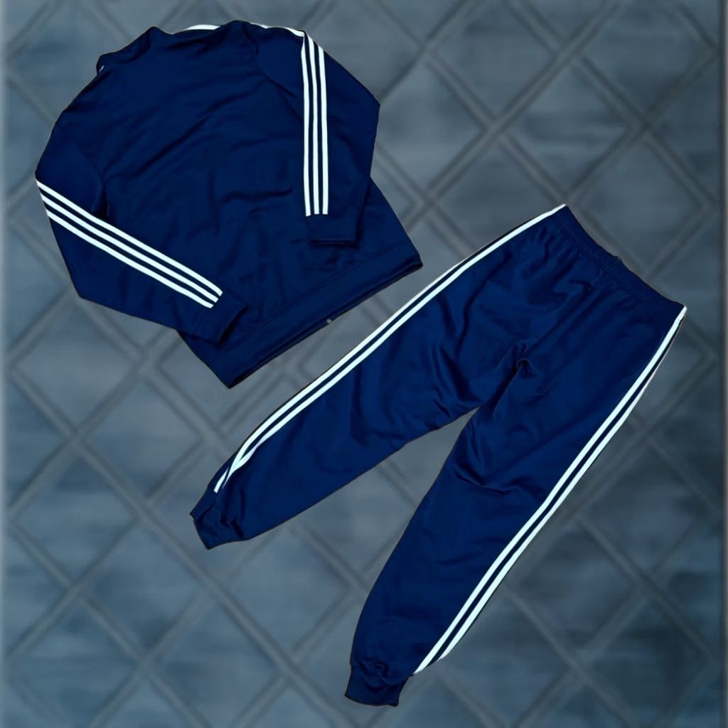 Adidas VINTAGE Adidas Essentials 3 Stripes Tracksuit Set Blue Jacket Men’s Size Small / Medium Tracksuits & Sweatssupervised? Size US 29 - 1 Thumbnail