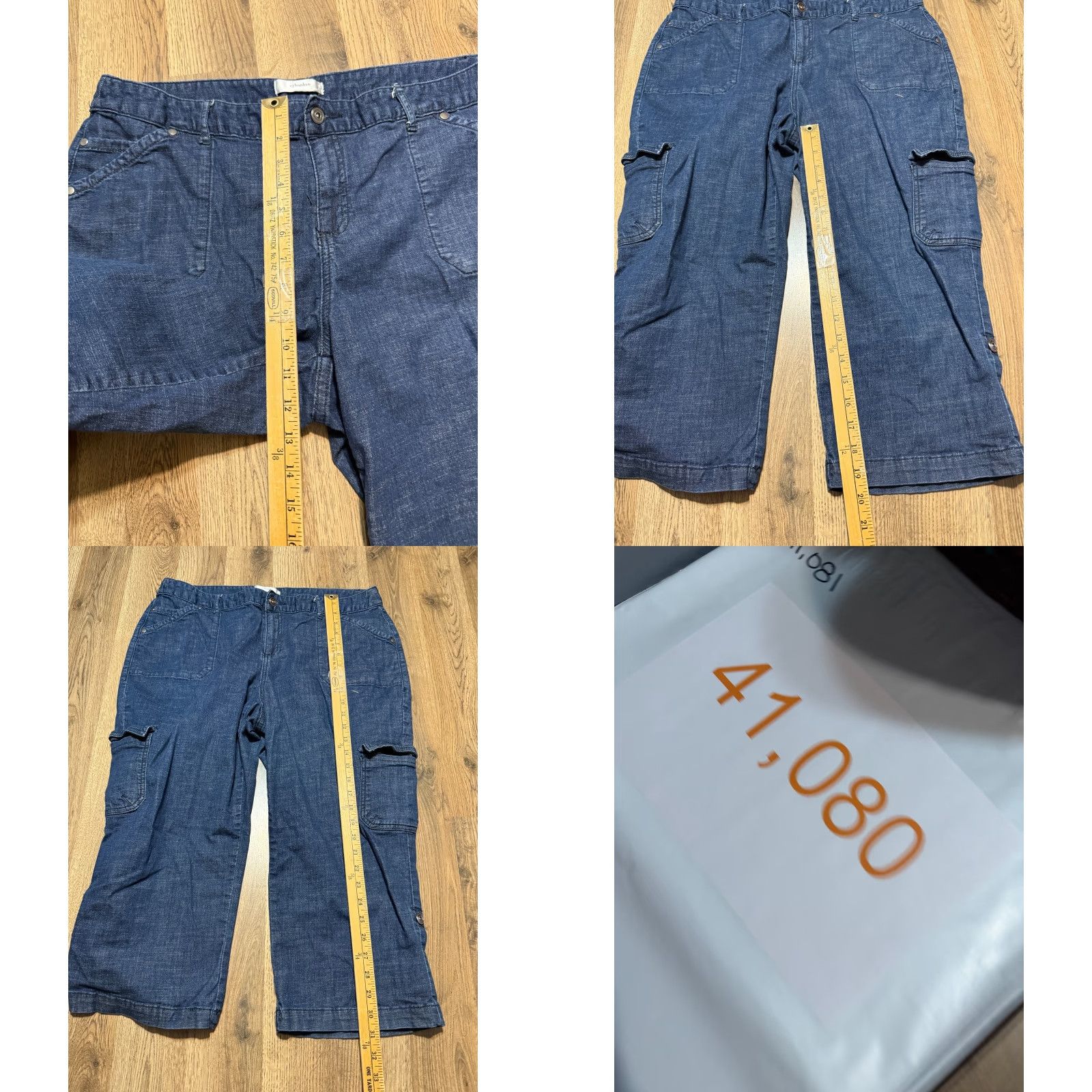 Vintage CJ Banks Jeans Women's 18W Blue Denim Cargo Pockets Straight Leg 5-Pocket Design Jeans Mens Womens Size 40" / US 18 - 8 Thumbnail