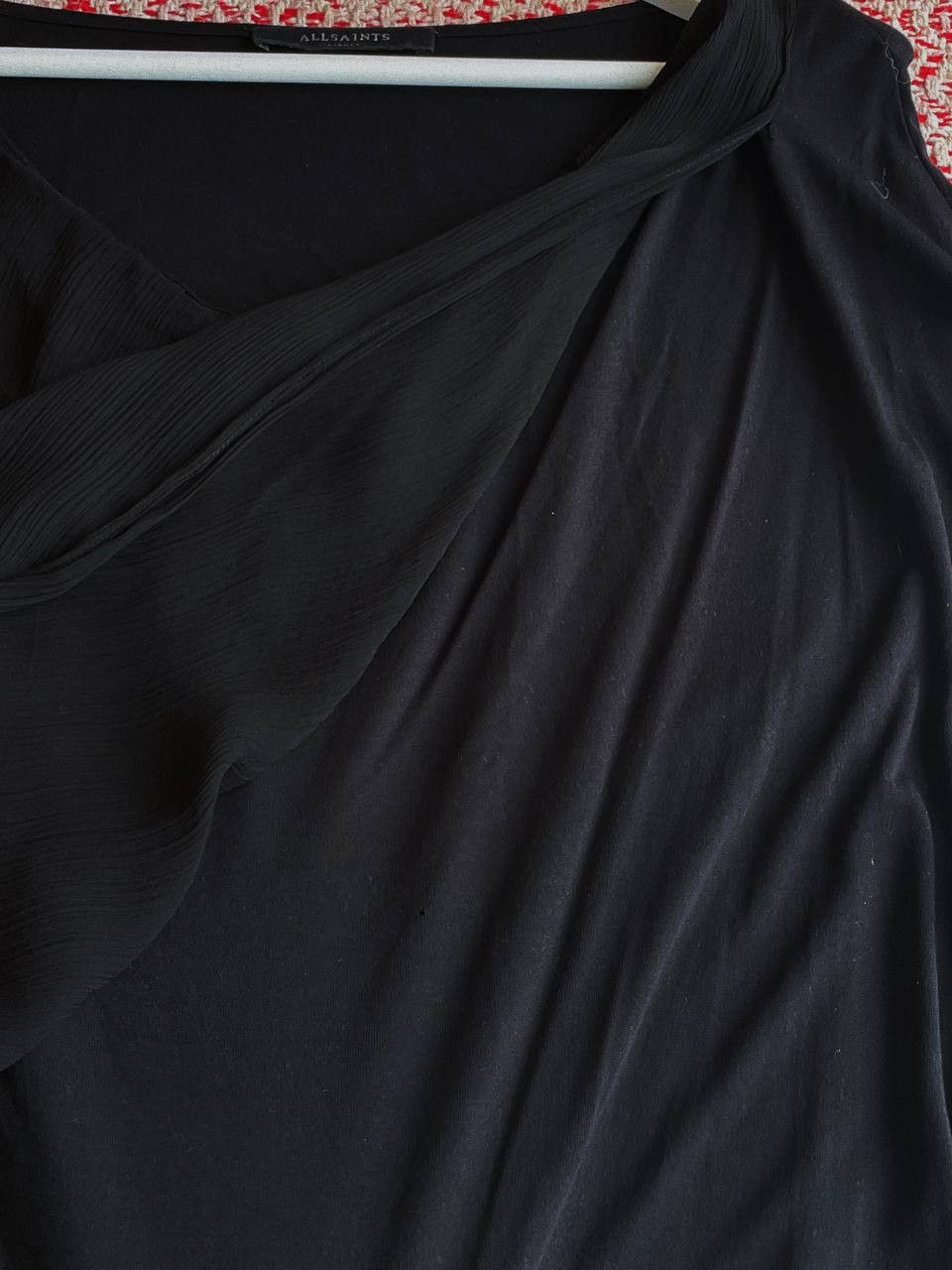 Allsaints AllSaints Long Sleeve Top Black Viscose Tunic Sheer Size S / US 4 / IT 40 - 3 Thumbnail