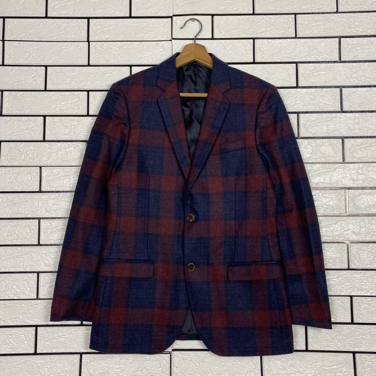 Gucci 🔥VINTAGE COATS JACKET GUCCI TARTAN DESIGN DOUBLE BREAST Size US S / EU 44-46 / 1 - 1 Thumbnail