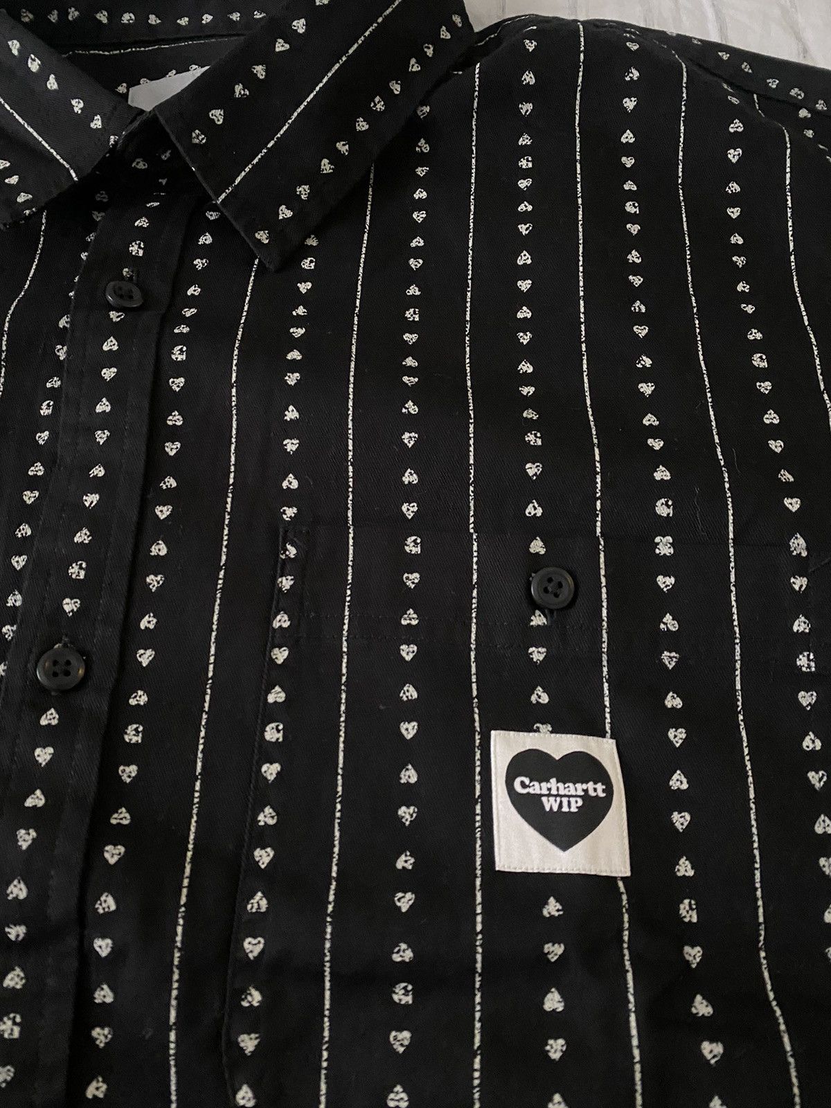 Carhartt Wip Carhartt WIP S/S Drewe Heart Pinstripe Shirt XL NWT Size US XL / EU 56 / 4 - 5 Thumbnail