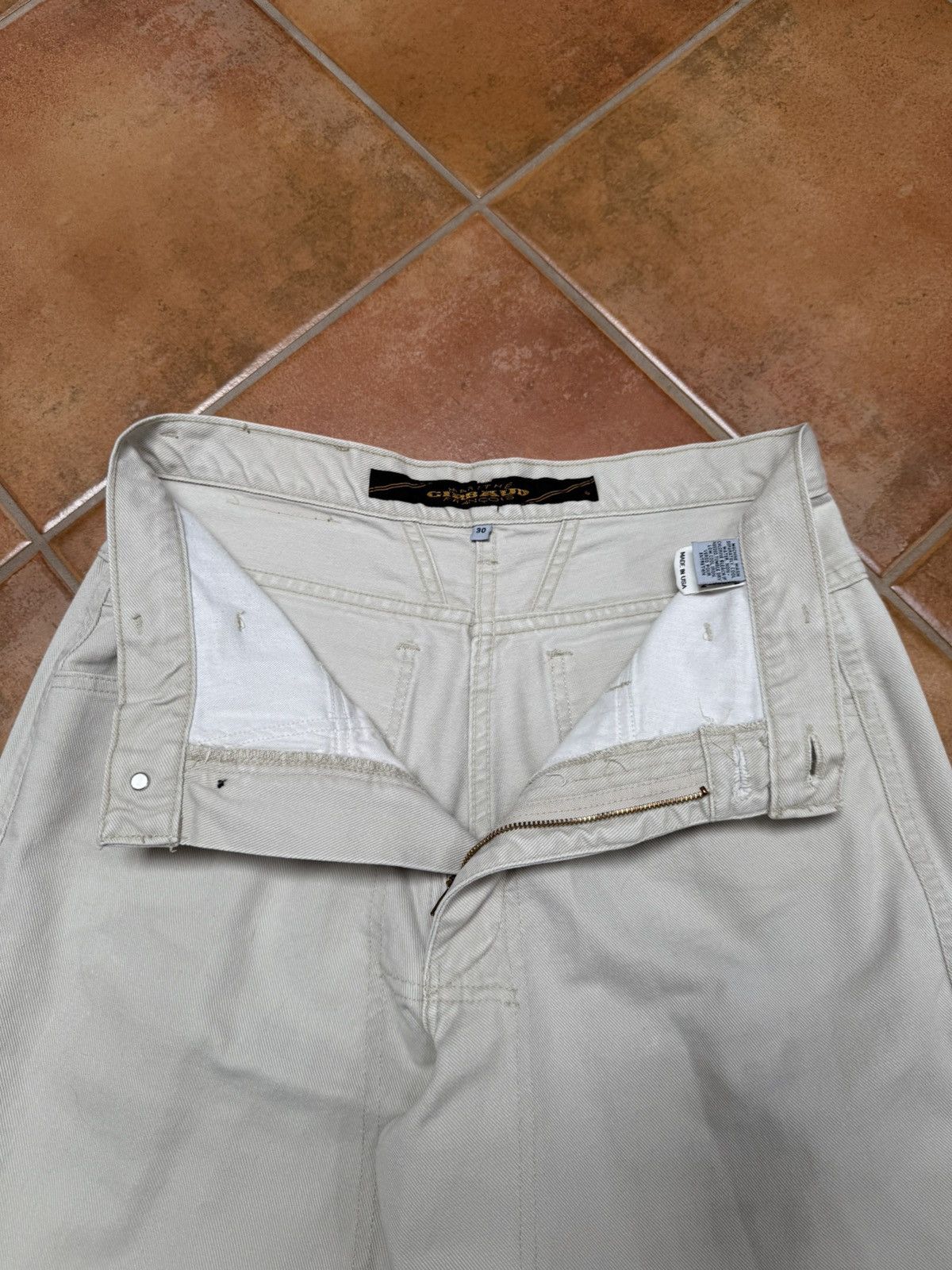 Marithe + Francois Girbaud Vintage Cream Stone Washed Girbaud Denim Pants Size US 30 / EU 46 - 8 Thumbnail