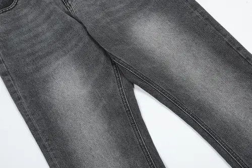 VIBE Men's washed patchwork workwear flared wide-leg jeans Size US 32 / EU 48 - 3 Thumbnail