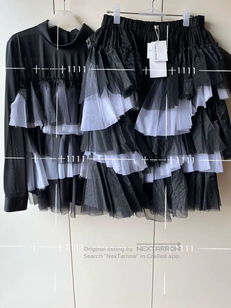 Comme des Garcons Comme Des Garcons size S Color Layered Pleated Cake Skirt Size 23" - 8 Thumbnail