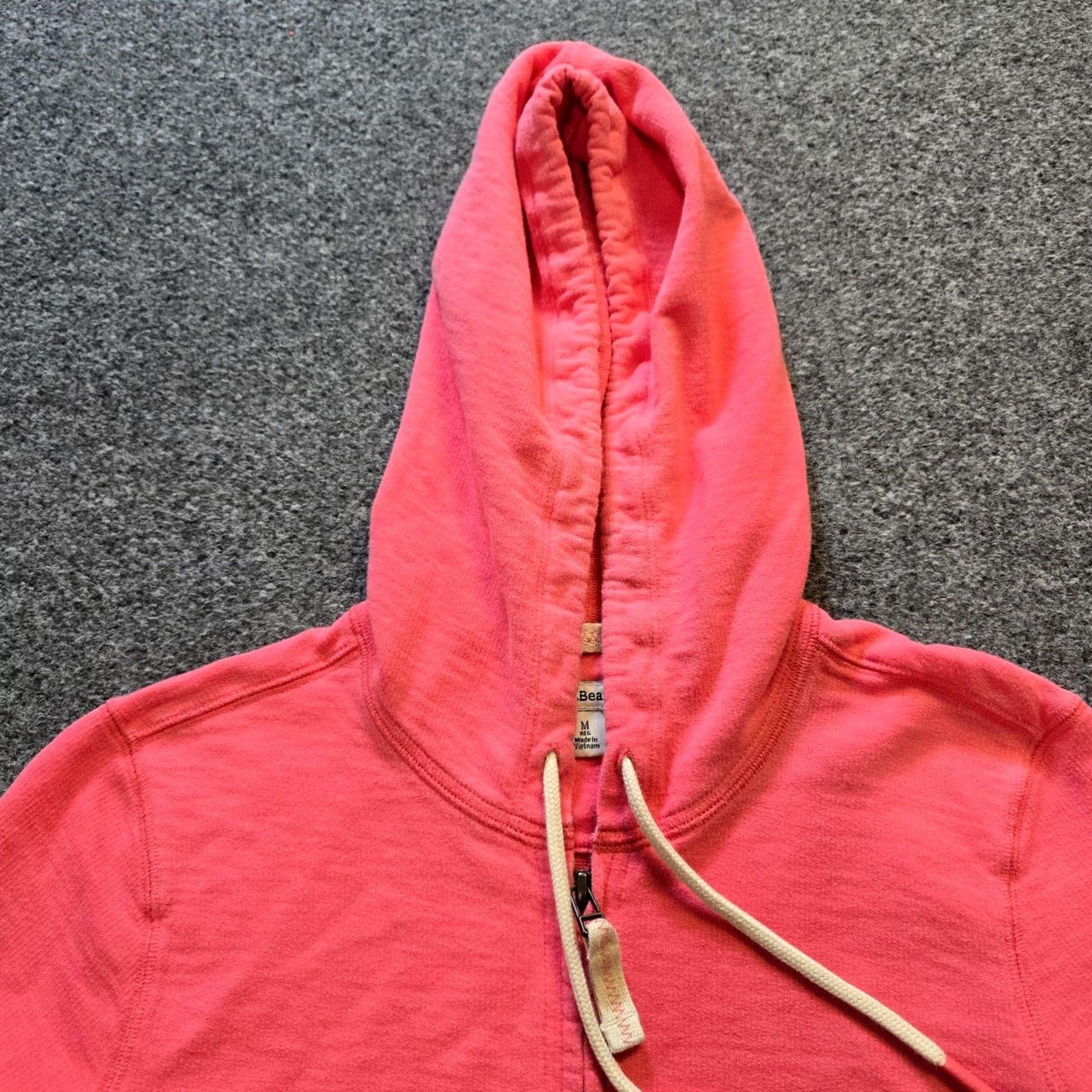 Vintage LL Bean Sweatshirt Mens Size Medium Pink Hoodie Full Zip French Terry Casual Size US M / EU 48-50 / 2 - 2 Thumbnail