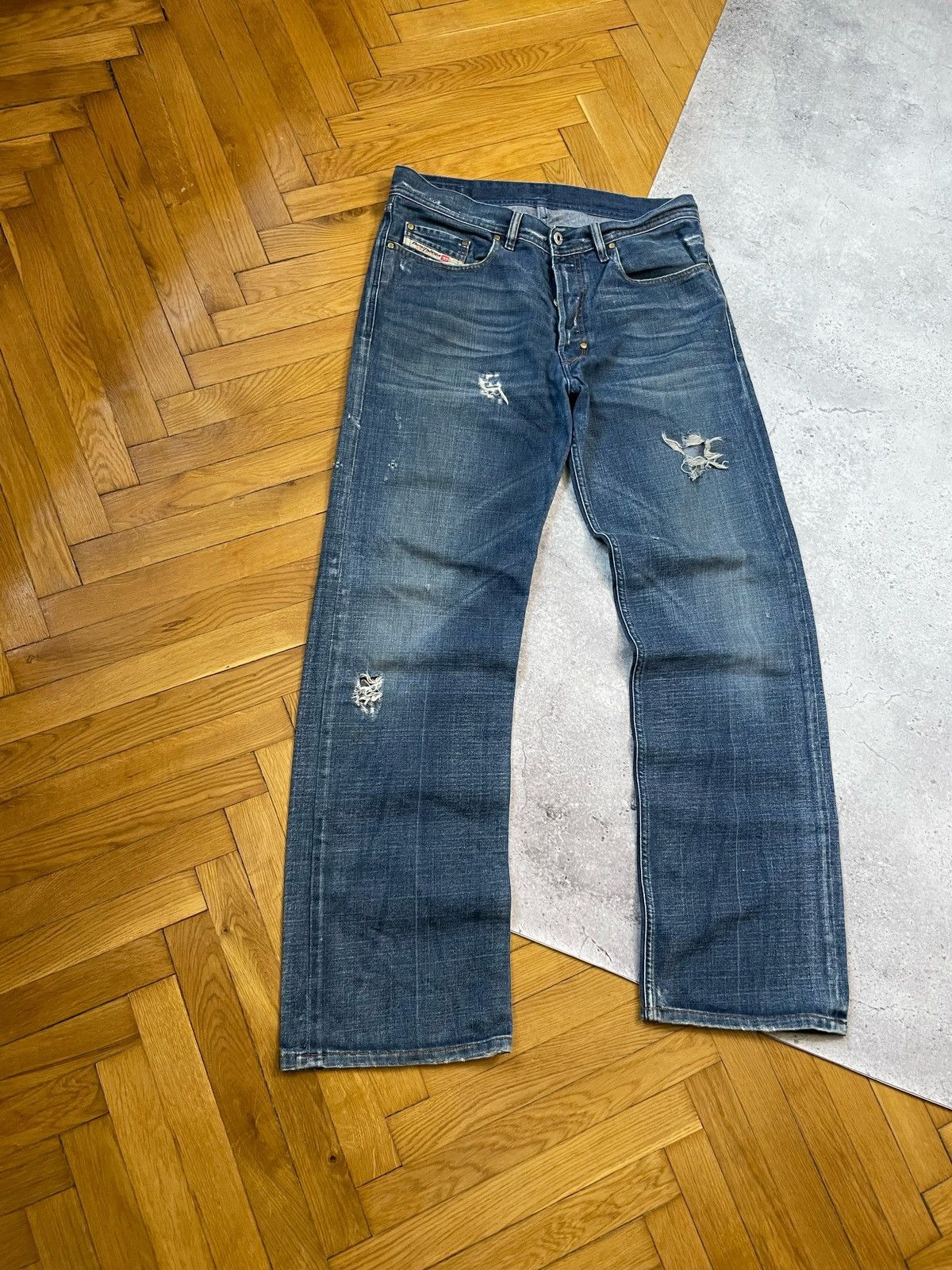 Diesel × Diesel Black Gold Vintage Y2K Diesel Dirty Faded Distressed Pants Mens Size 32 Size US 32 / EU 48 - 7 Thumbnail