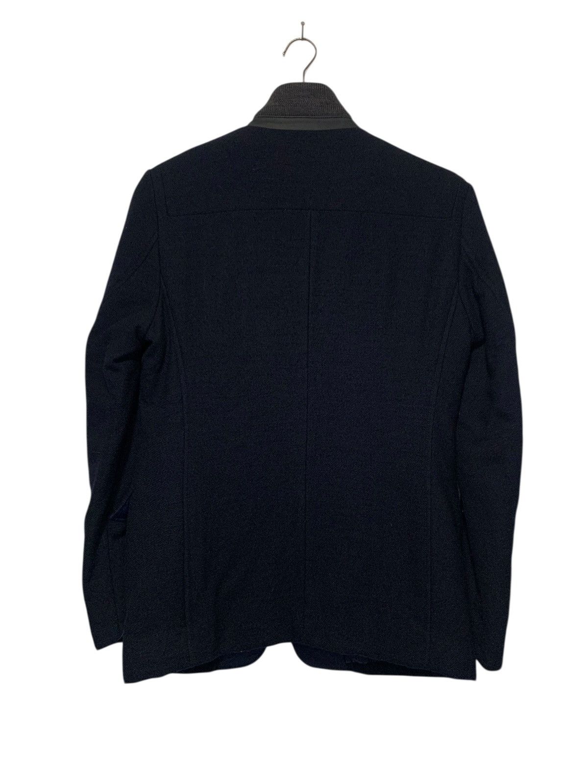 Solid Homme Solid Homme contrast leather collar wool blazer Size US M / EU 48-50 / 2 - 10 Thumbnail