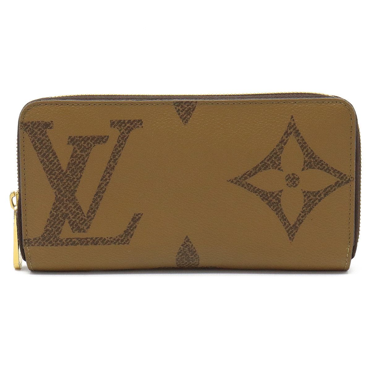 Louis Vuitton Monogram Giant Reverse Zippy Wallet Round Zipper Long Wallet