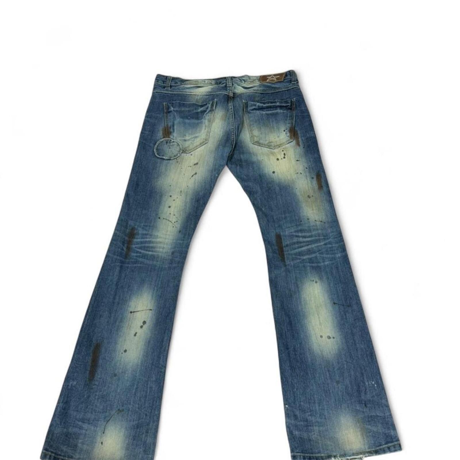Other Sugar Cane blue denim jeans with paint splatter design Size 34" / US 12 / IT 48 - 1 Thumbnail