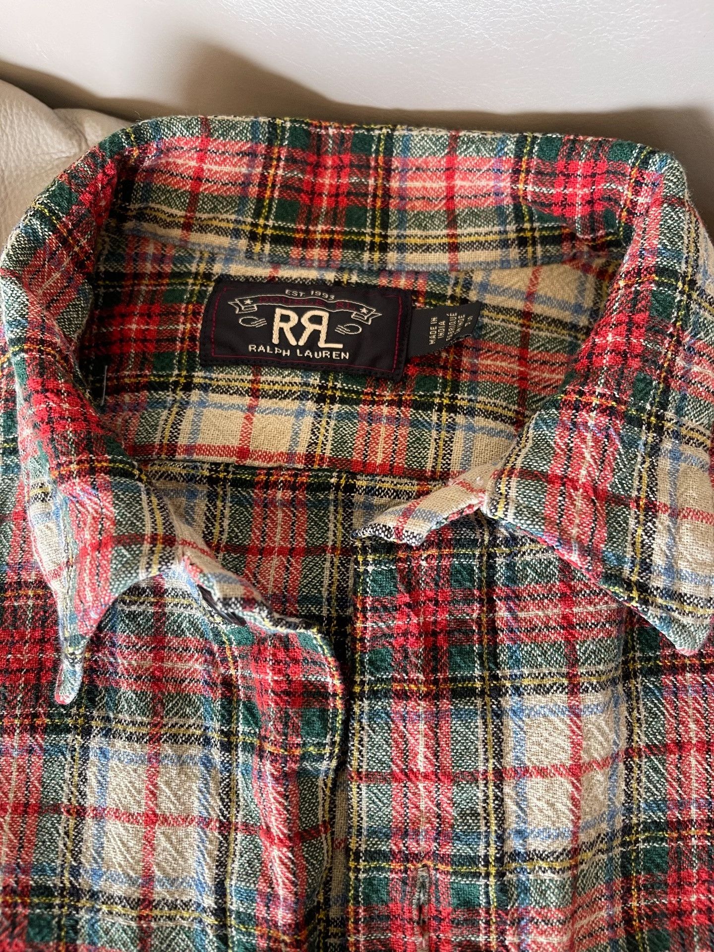 RRL Ralph Lauren RRL Double RL Western Plaid Shirt Size US S / EU 44-46 / 1 - 3 Thumbnail