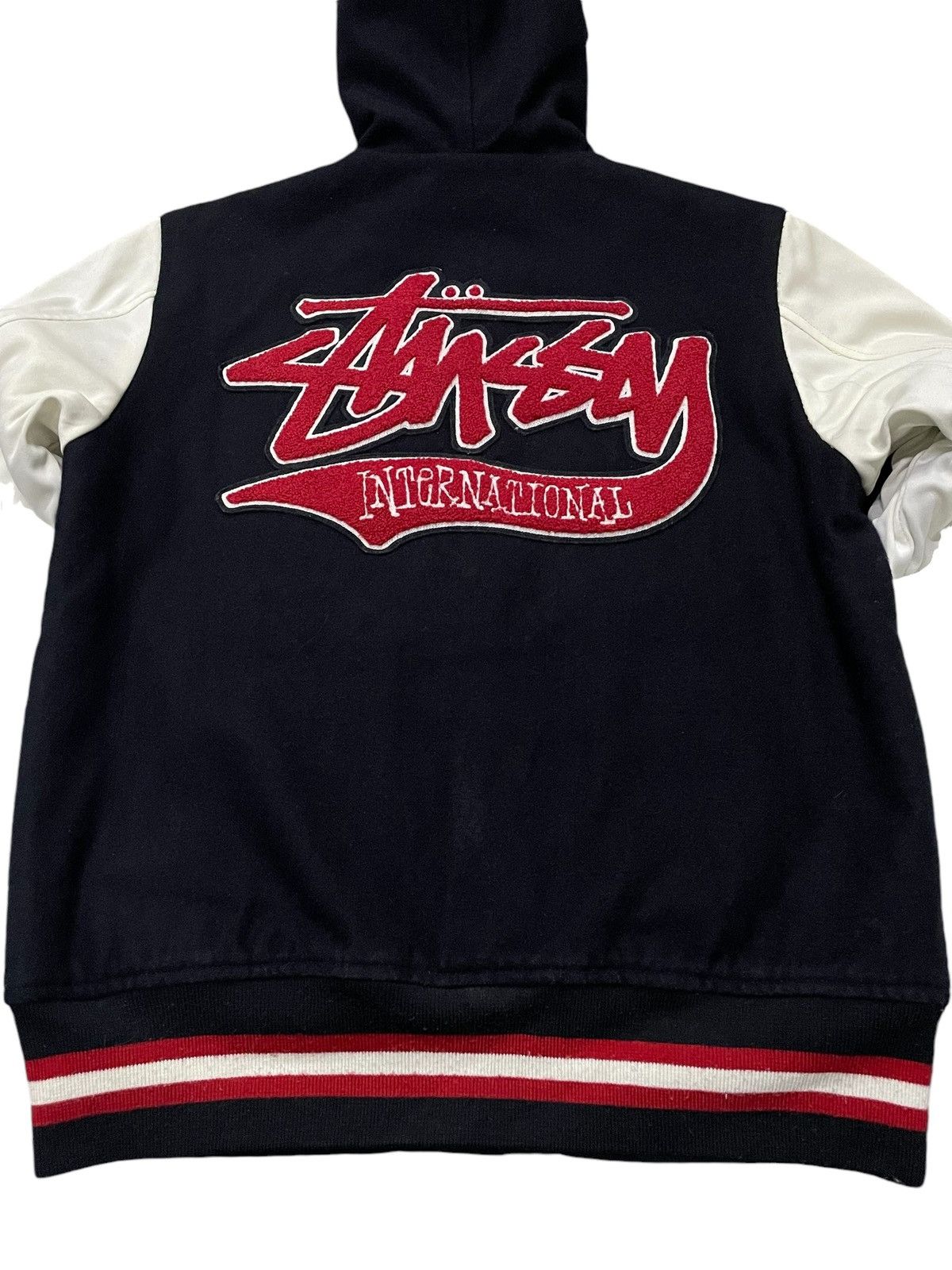 Stussy × Vintage Stussy International Tour Wool Varsity Hooded Jacket Size US S / EU 44-46 / 1 - 13 Thumbnail
