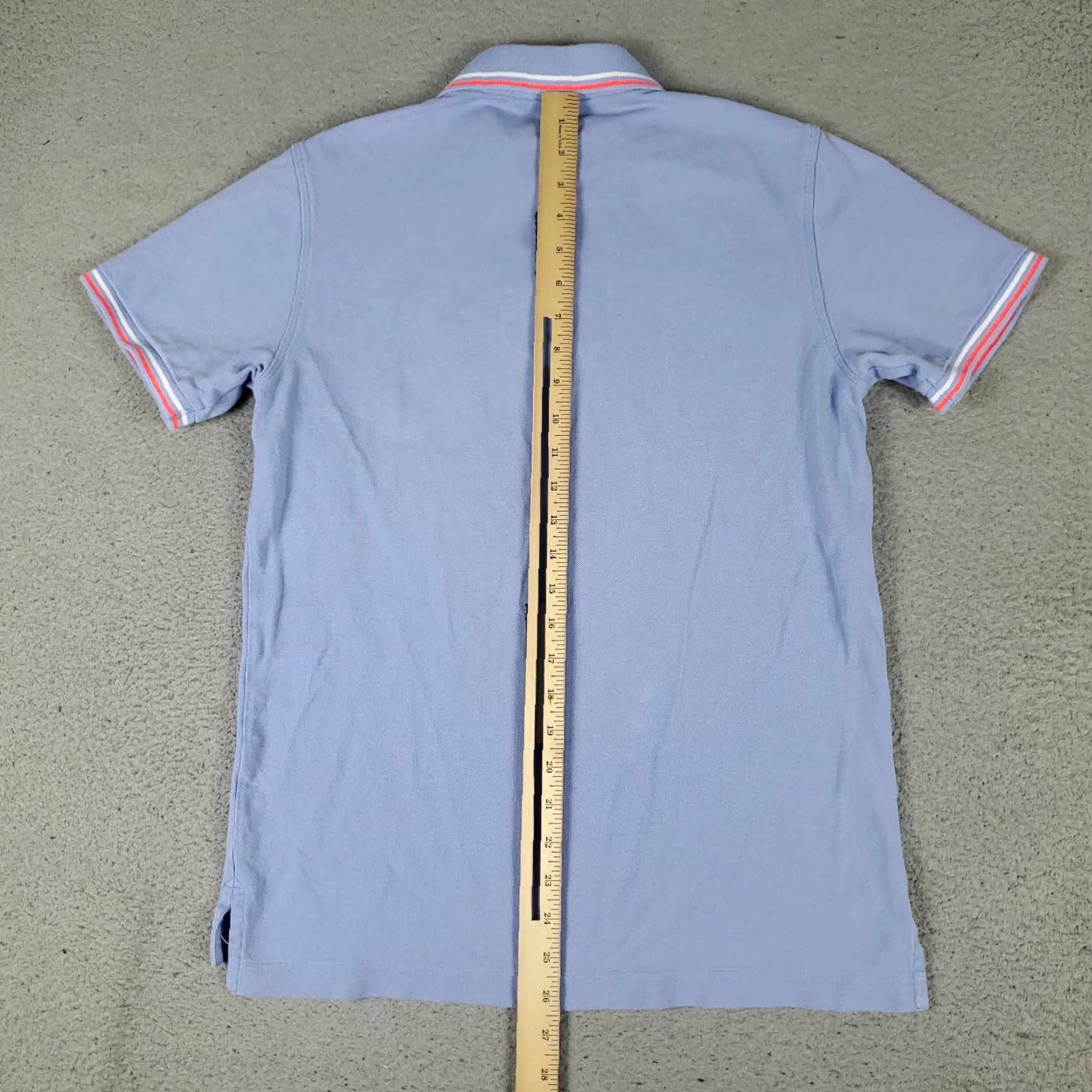 Psycho Bunny Psycho Bunny Shirt Mens Size 4 Blue Skull Crossbones Short Sleeve STAINED Size US S / EU 44-46 / 1 - 6 Thumbnail