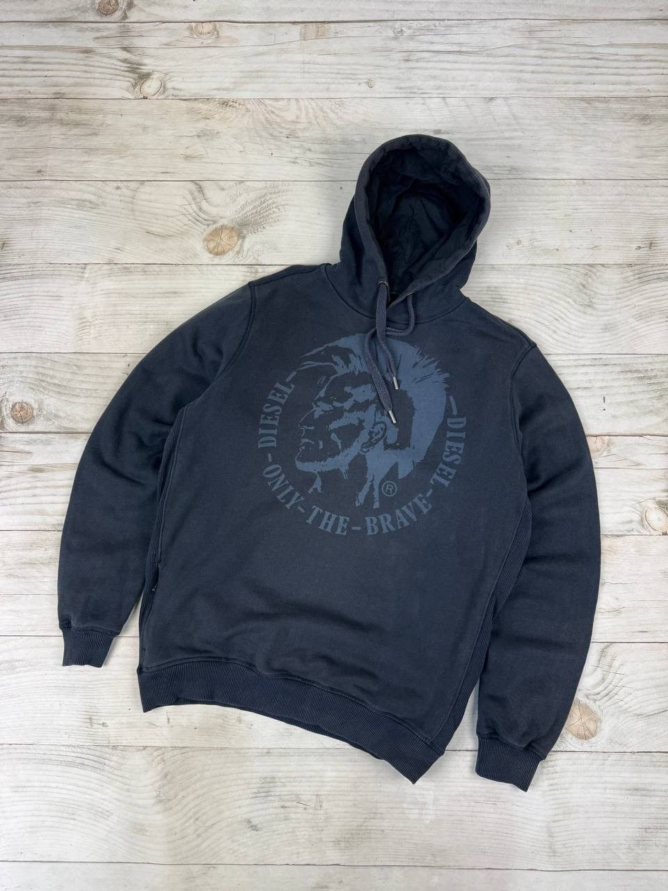 Diesel × Streetwear Vintage Diesel Zip Hoodie Opium Drip Leather